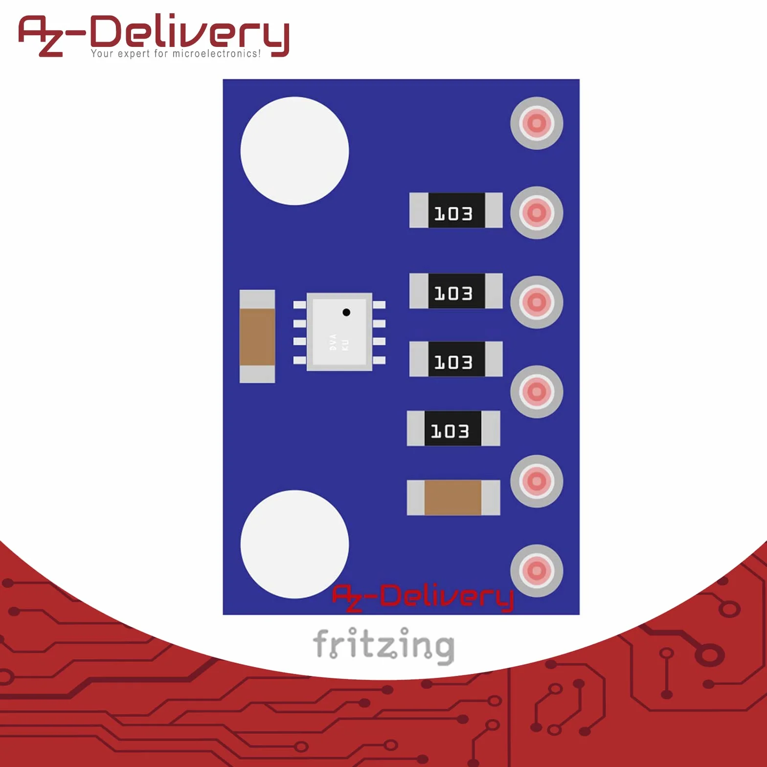 AZDelivery GY-BMP280 Czujnik barometryczny do pomiaru ciśnienia powietrza kompatybilny z Arduino i Raspberry Pi wraz z e-Book!