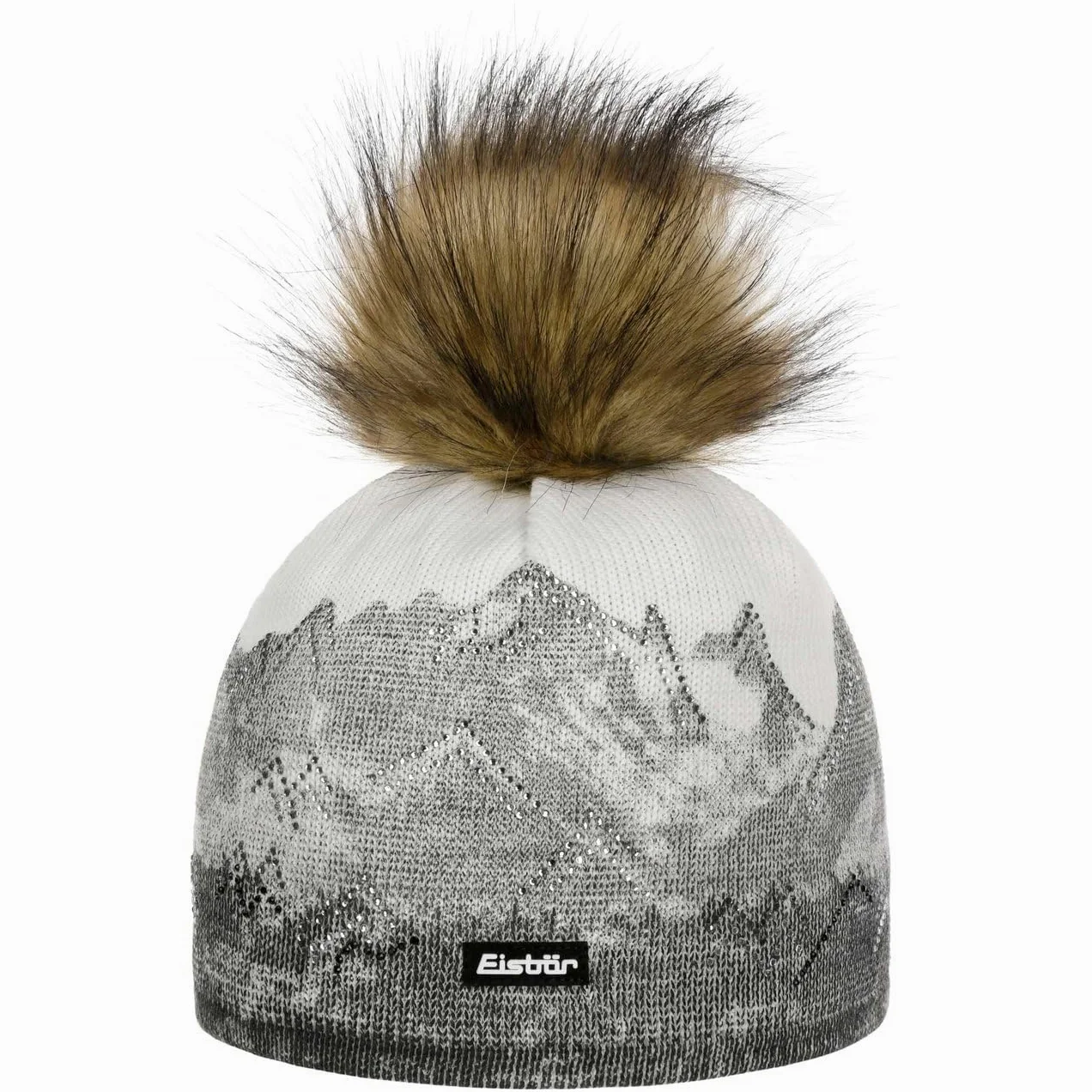Eisbär Draw Lux Crystal Mountain BeanieKobiety - Made in Austria czapka Beanie na zime damska Z podszewką, podszewką jesień-zima Zima