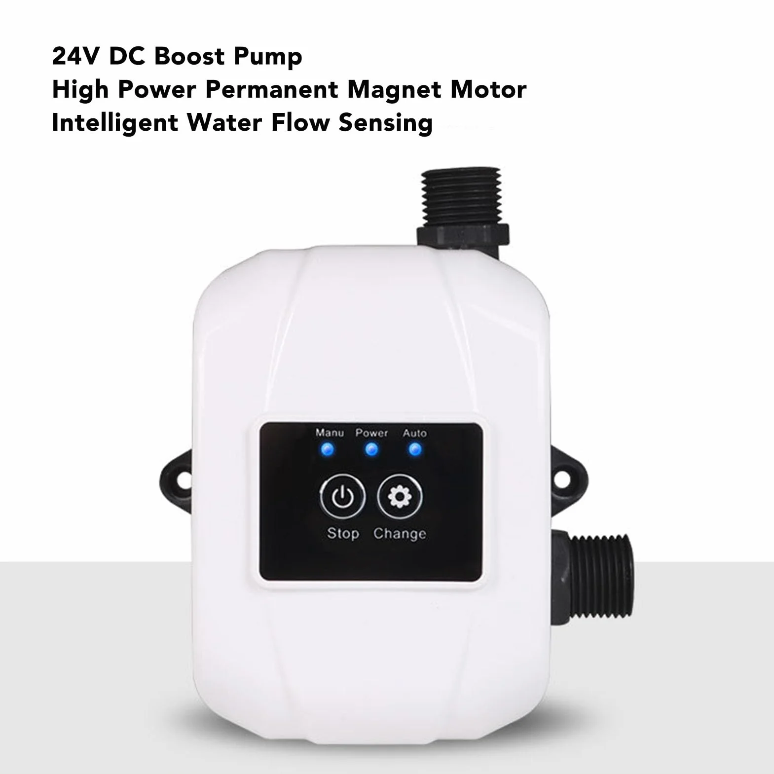 Pompa Wspomagająca Ciśnienie Wody, Pompa Wspomagająca o Mocy 150 W, 24 V DC z Magnesem Trwałym, Pompa Recyrkulacyjna Wody o Wydajności 32 L/min, 25 M i Niskim (Wtyczka UE