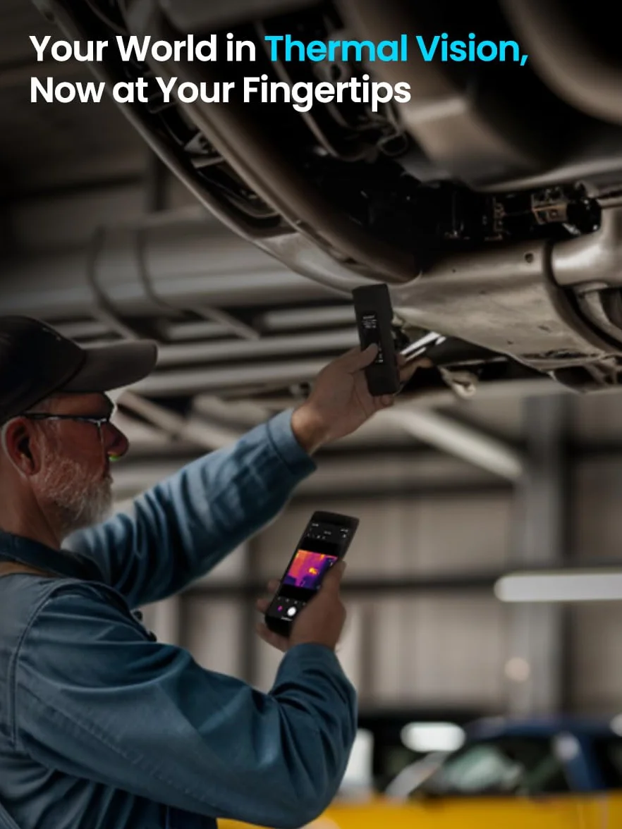 MiLESEEY TP2 Plus kamera termowizyjna do smartfonów, rozdzielczość 256 x 192 na podczerwień, do systemów iOS i Android, zakres temperatury -4°F~1022°C, czułość termiczna 40 Mk (TP2PLUS)