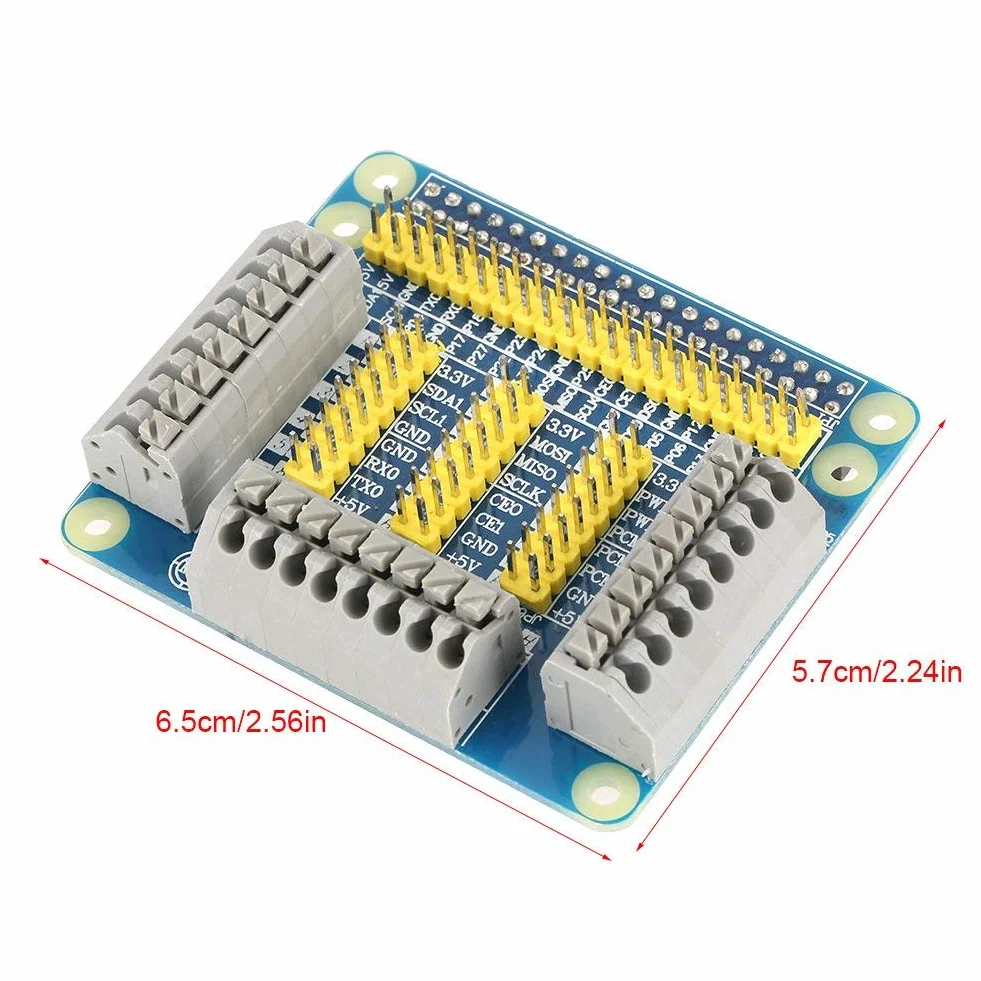 Raspberry Pi GPIO płytka rozszerzająca, wielofunkcyjna osłona do Pi 4B/3B/2, zawiera zestaw śrub i kabel taśmowy