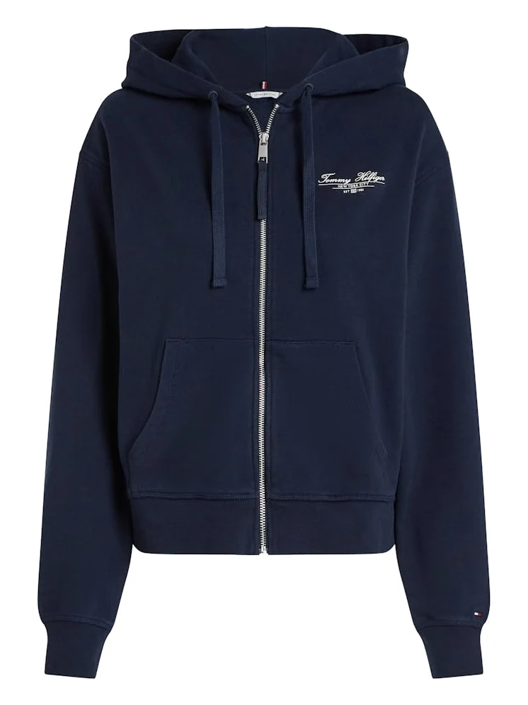 Tommy Hilfiger Bluza z kapturem REG SCRIPT WW0WW44632 Kobiety Reg Script Zip Hoodie Ww0ww44632