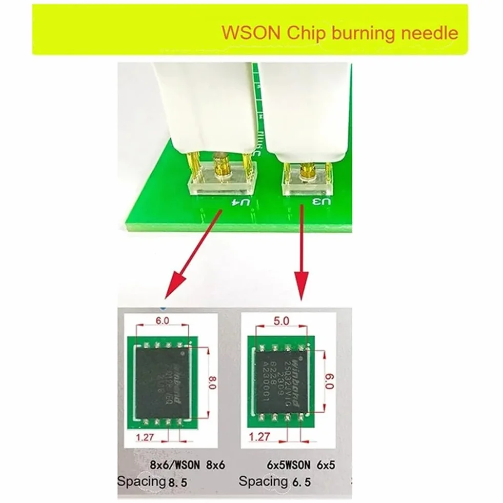 Booso 1 Wson Chip Download Burn Write Probe Spring Needle Flash Eeprom Chip Burner Cable Vsonwson 8x6mm 8.5mm