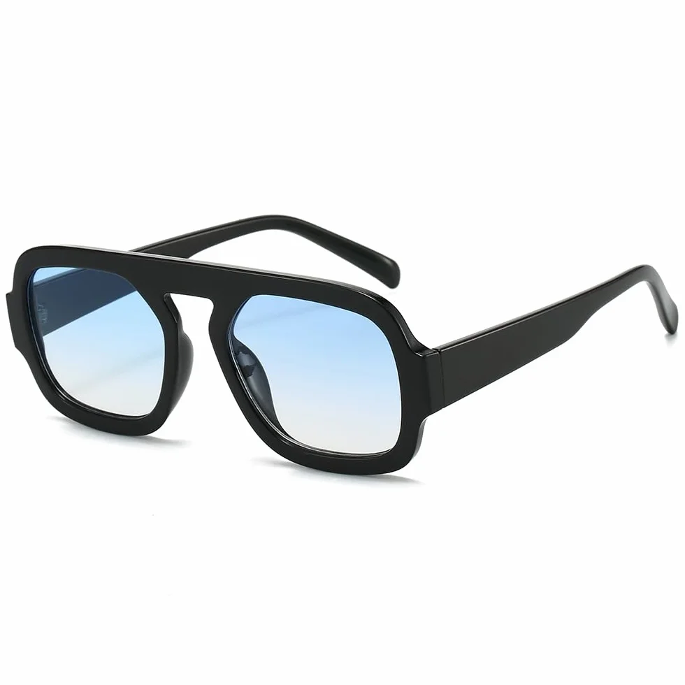 YAMEIZE Kwadratowe okulary przeciwsłoneczne retro 70S UV400