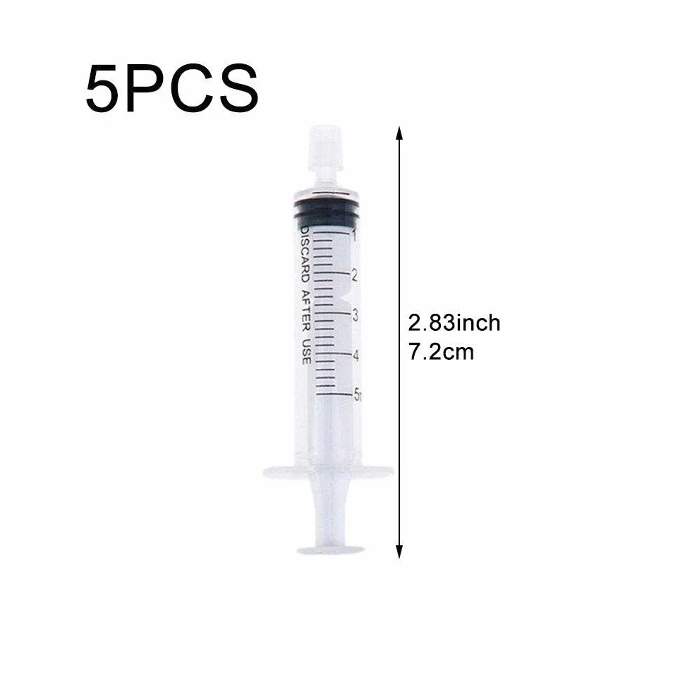Sanfly Strzykawka do perfum 5 szt./zestaw plastikowy aplikator kleju strzykawka dozownik perfum narzędzia do wielokrotnego napełniania butelki ilościowe dozowanie