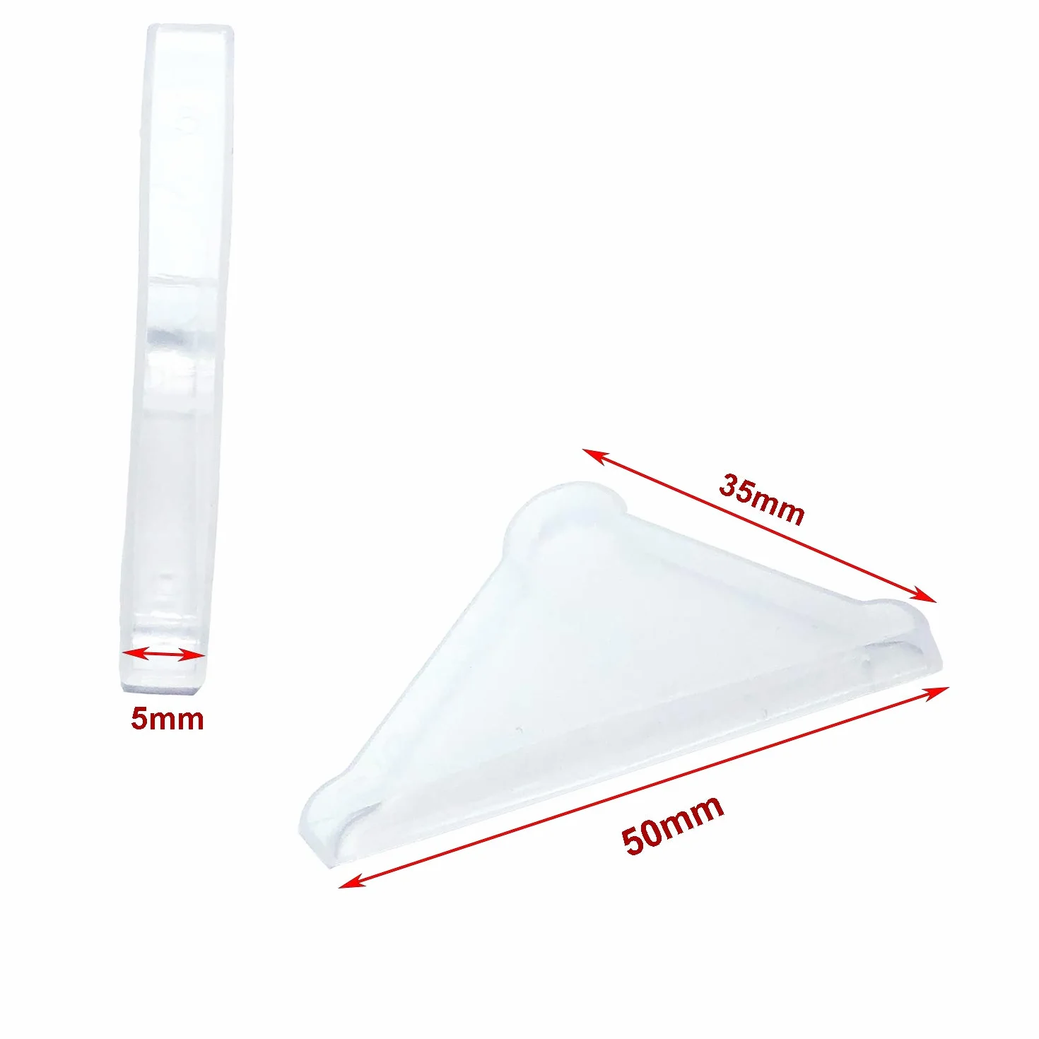 YouU Ochrona narożników - 20 szt. Shape trójkątny szklany stół na płytki, kamienie, ramki na zdjęcia, okna, lustro, poduszki ochronne narożne (6 mm x 50 mm) (5 mm x 50 mm)