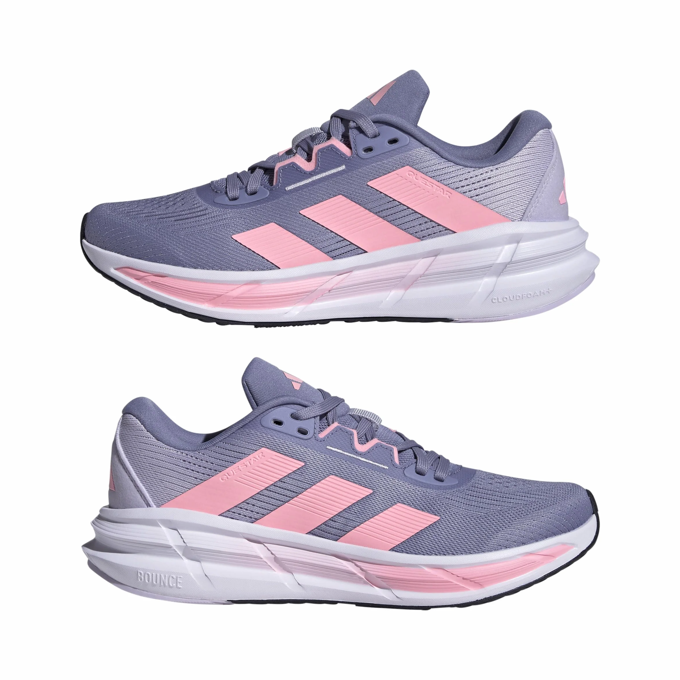 adidas Kobiety Questar 3 Running Shoes, Silver Violet/Pink Spark/Silver Dawn, 40 2/3 EU