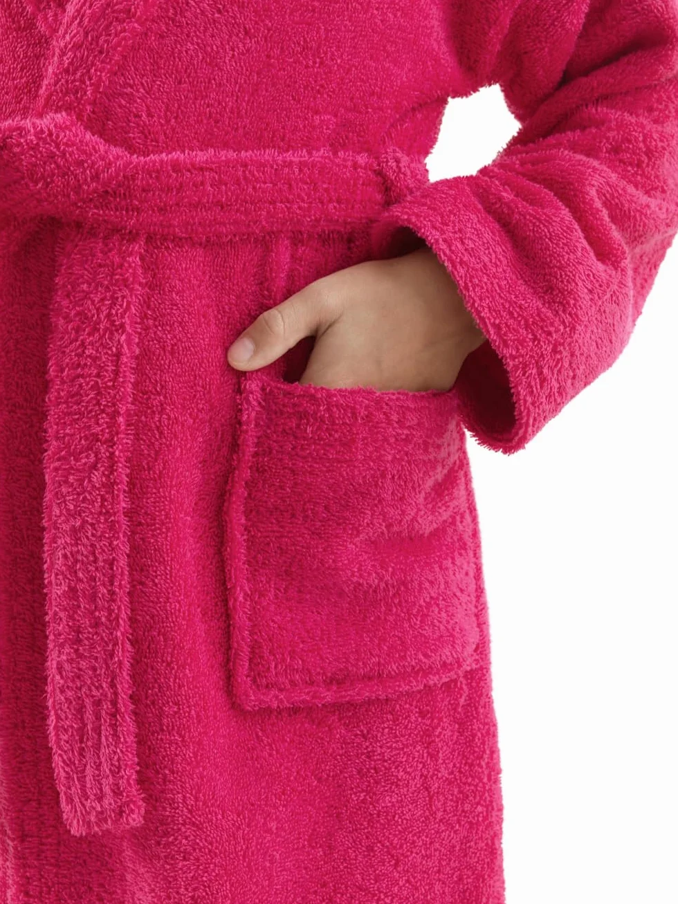 Top Towel - Komfort - Szlafrok dziewczęcy - Szlafrok chłopięcy - 100% bawełna - frotte 450 grms. 14-16 lat, różowy
