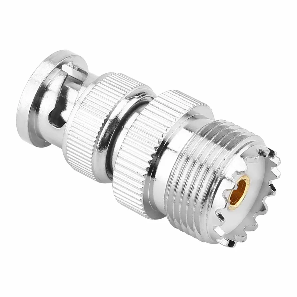 2 szt. Adapter Koncentryczny RF BNC Wtyk Męski na UHF SO239 PL-259 żeńskie Złącze Kabla Typu Jack