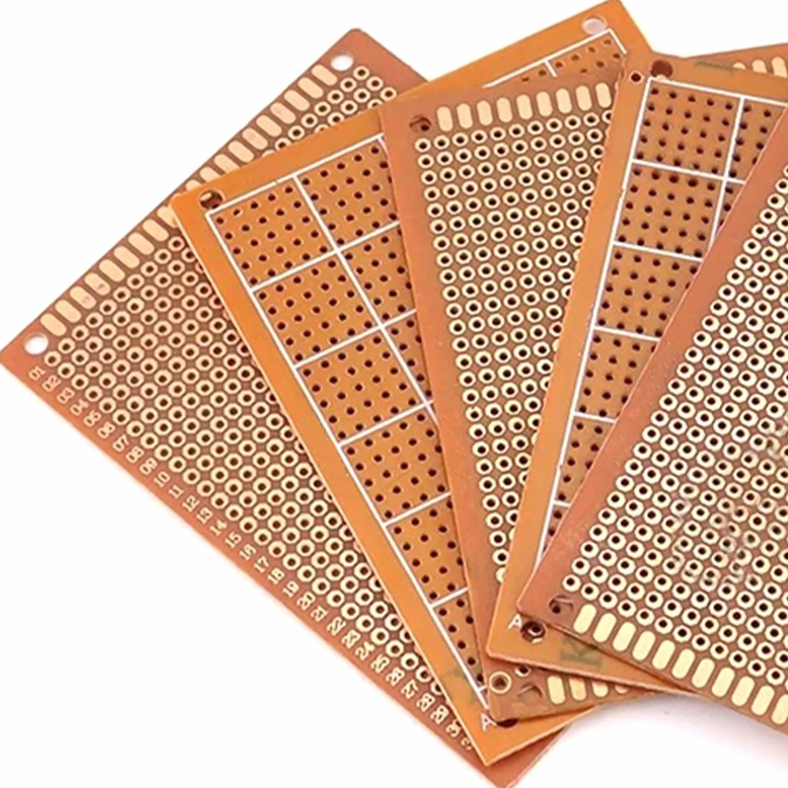 Uniwersalna płyta prototypowa 70 x 90 mm - jednostronna, otwory 2,54 mm, 4 otwory montażowe | do komponentów THT DIP | płytka PCB do elektronicznego prototypowania
