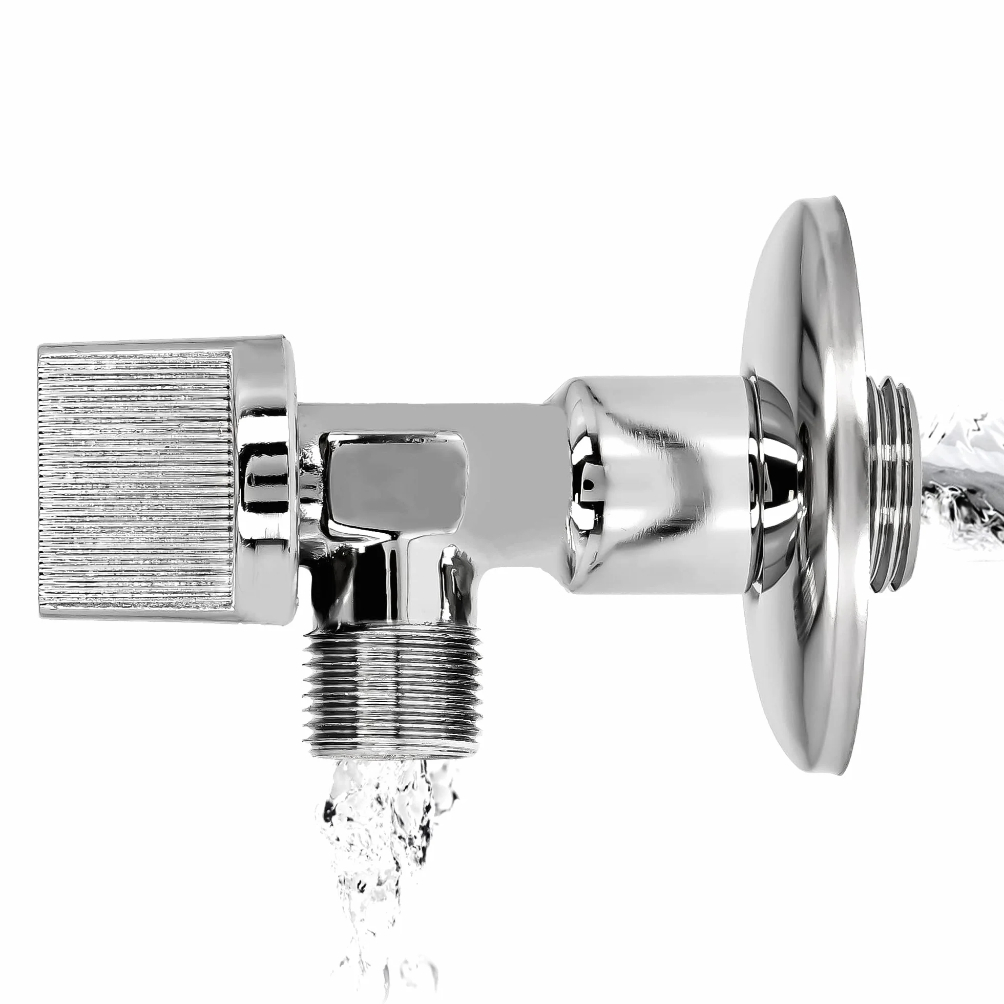 Zawór Kątowy Kulowy 1/2'' GZ x 1/2'' GZ Antykamienny Zawór Odcinający Zawór Kulowy Chromowany Mosiądz Zaworek Instalacji Wodnej Kontrola Systemu Wody