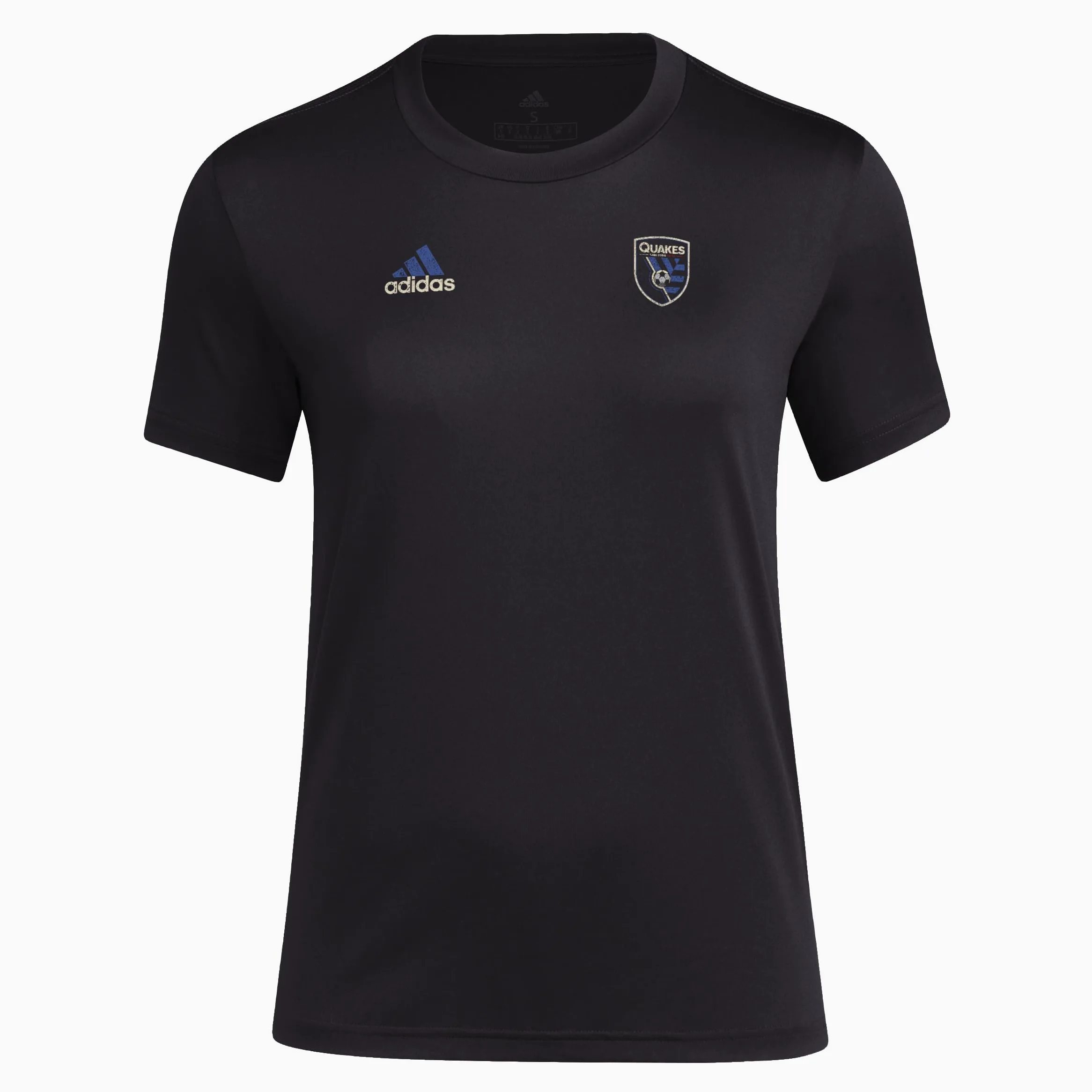 adidas San Jose Earthquakes T-shirt z krótkim rękawem Kobiety San Jose Earthquakes Short Sleeve Pre-game T-shirt