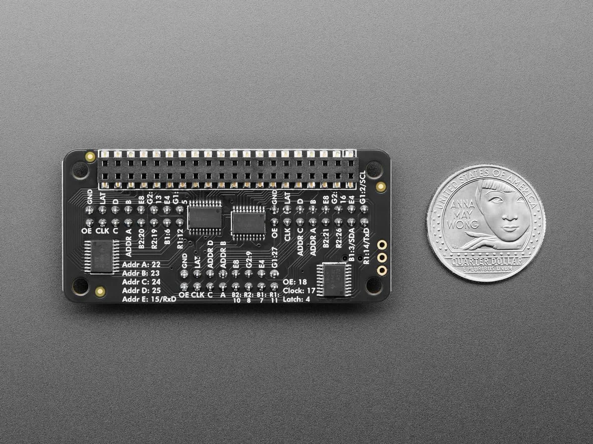 Adafruit Potrójna Matryca LED na Raspberry Pi i matryce HUB75, 6358