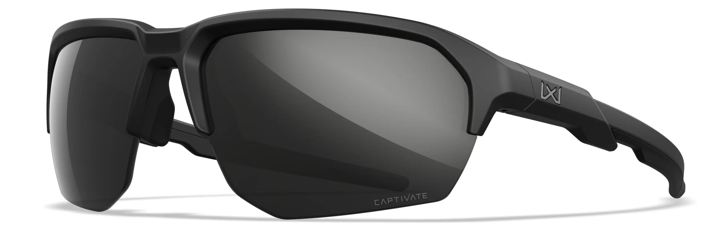 Wiley X JAKL Okulary przeciwsłoneczne z oceną balistyczną, okulary ochronne dla mężczyzn i kobiet, ochrona oczu UV do fotografowania i na zewnątrz, Czarny matowy i jasnobrązowy, Medium-Large