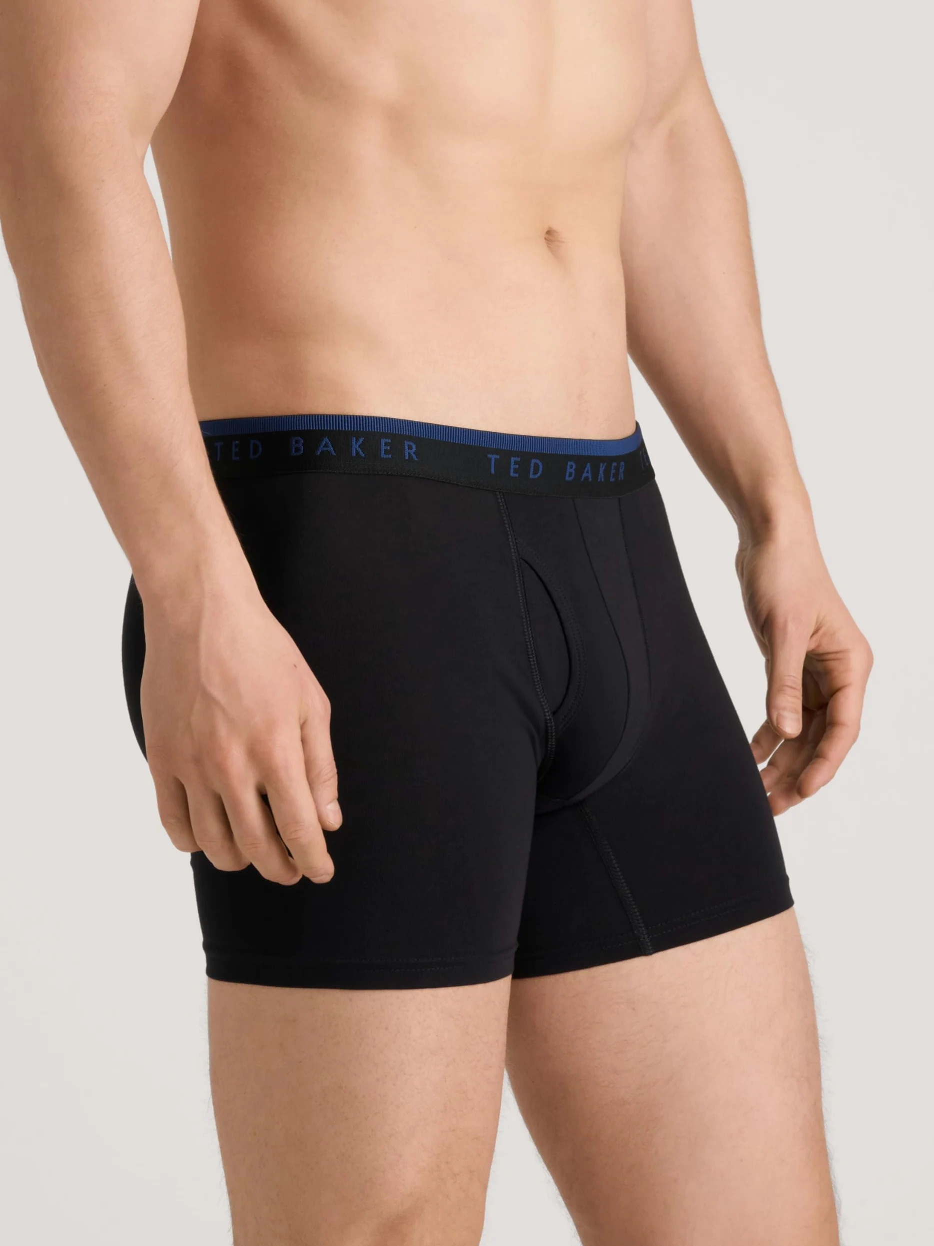 Ted Baker Męskie bokserki ze stretchem, 4 szt., czarne piękno, XL, Czarne piękno, XL