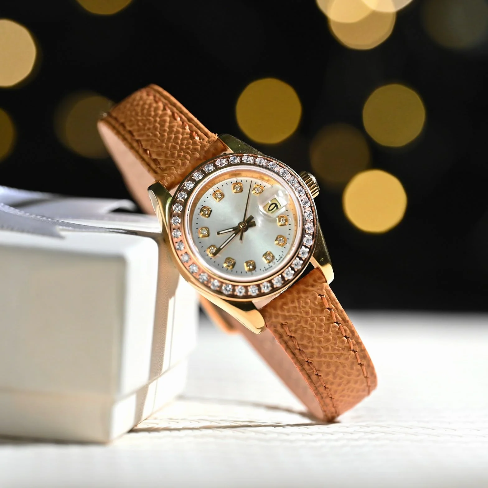 WOCCI Grace Watch Pasek do zegarka, skóra licowa, szybkie zapięcie, Quick Release, klamra ze stali nierdzewnej, szerokość paska 12, 14, 16, 18, 20 mm