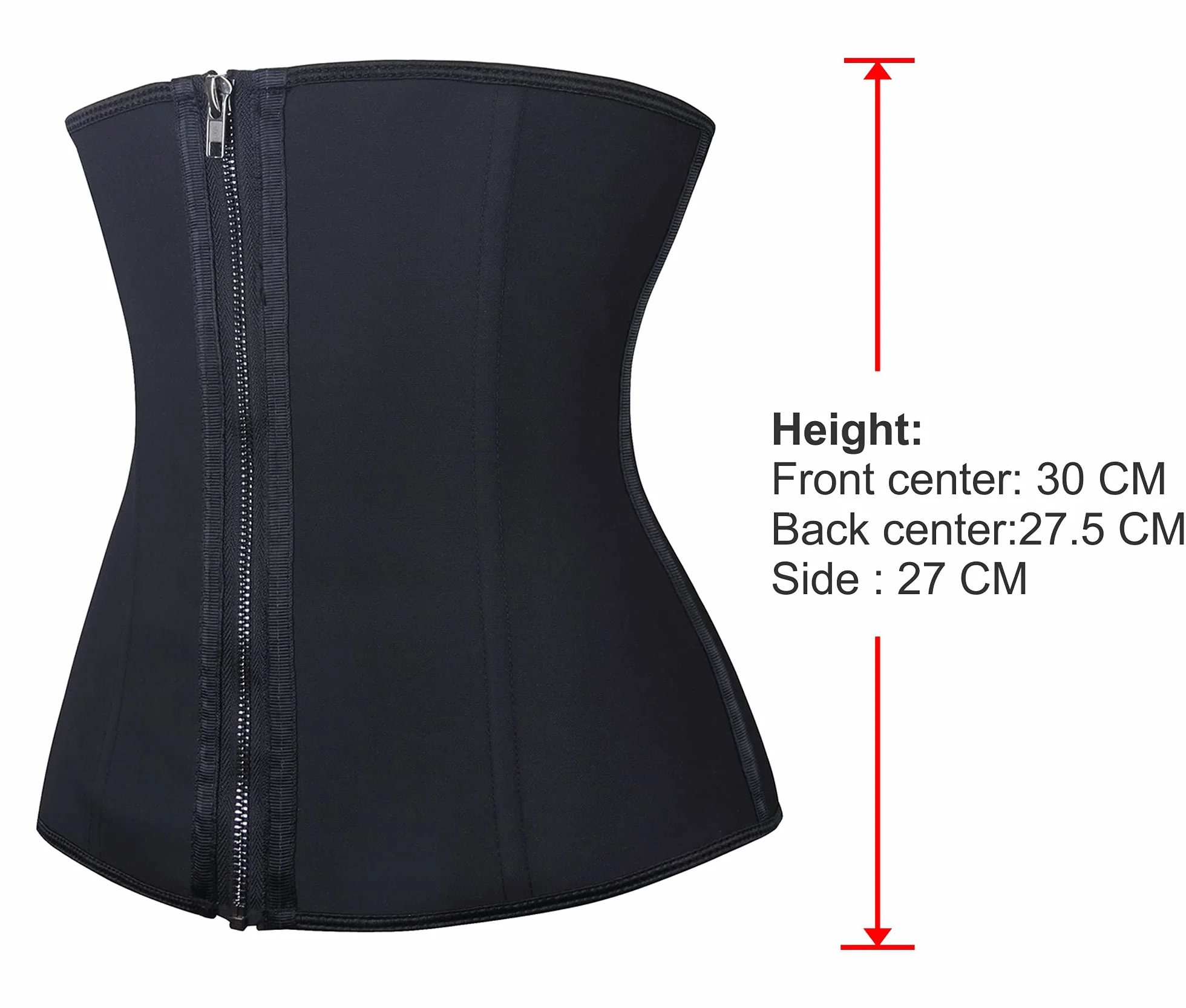 YIANNA Waist Trainer damski gorset wyszczuplający brzuch, zamek błyskawiczny, gorset sportowy