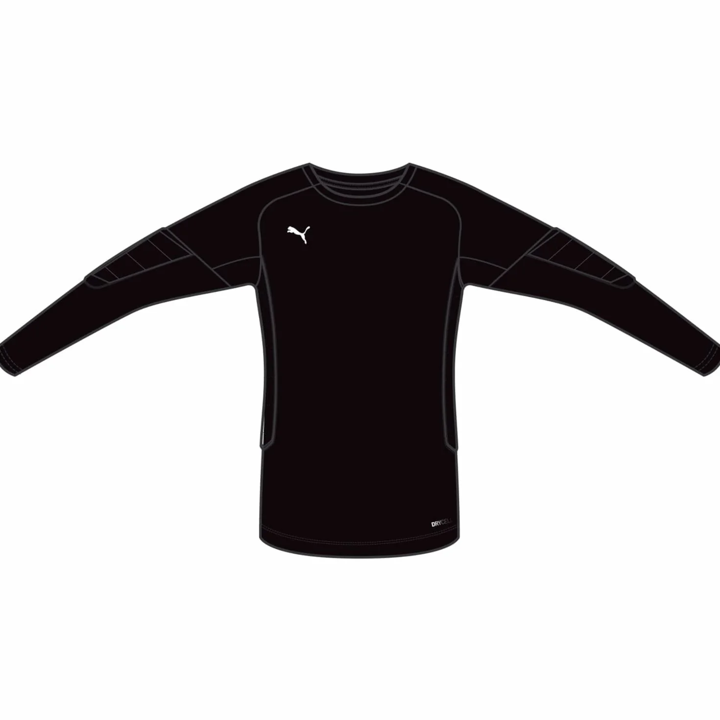 PUMA Koszulka bramkarza chłopca Padded Shirt Jr. Czarna 12 lat