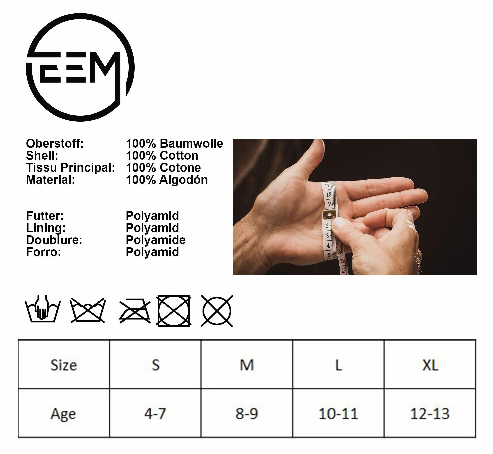 EEM dziecięce buty Marko & Marie z podszewką termiczną Thinsulate z poliestru, materiał dzianinowy ze 100% bawełny
