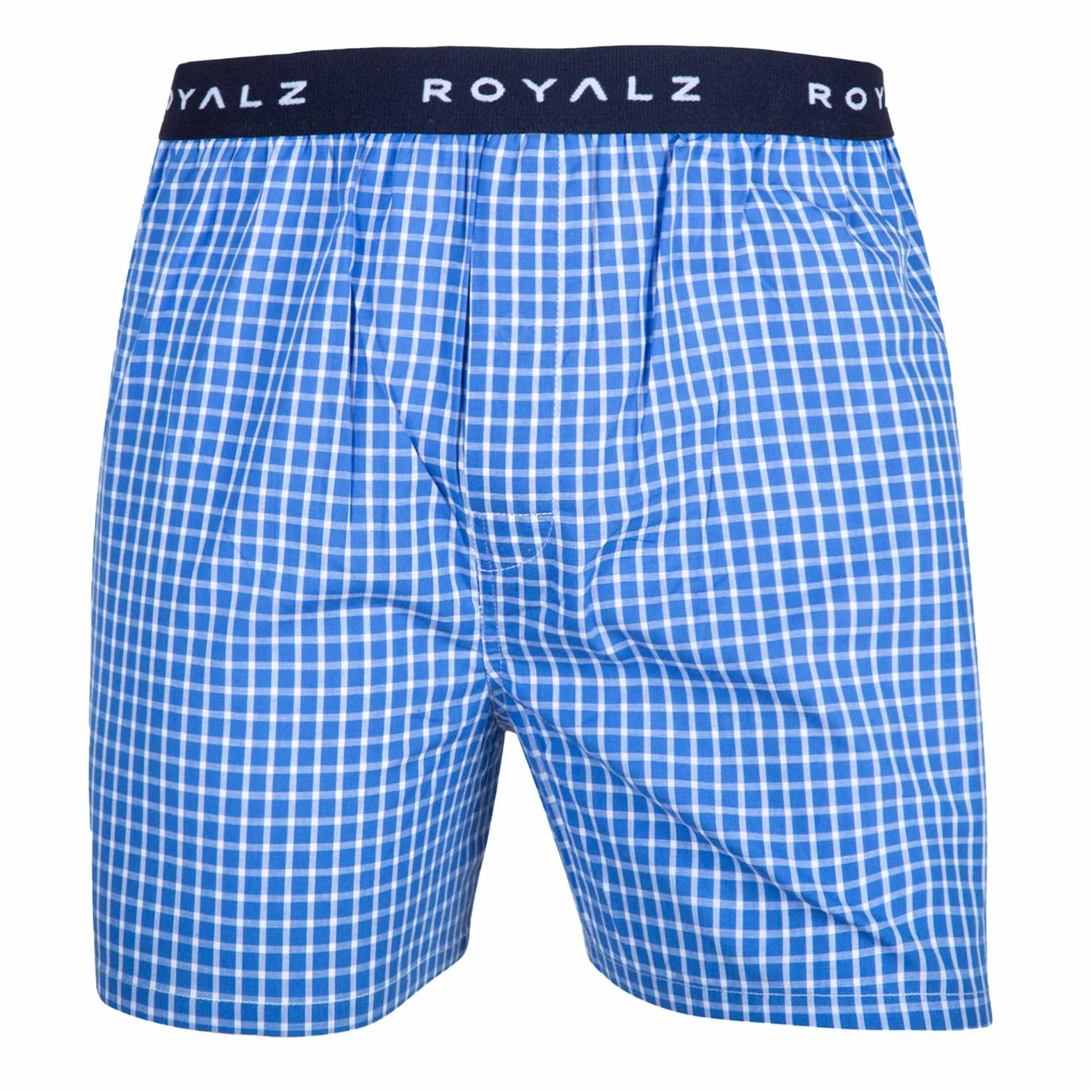 ROYALZ Zestaw 5 par bokserek w stylu amerykańskim dla mężczyzn, majtki w kratkę, niebieskie, klasyczne, zestaw 5 sztuk, bielizna dla chłopców