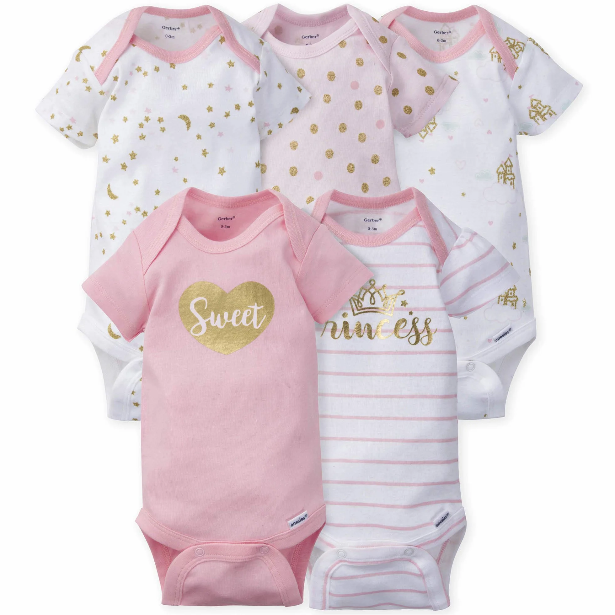 Gerber unisex-baby 5-pak jednoczęściowe body jednoczęściowe
