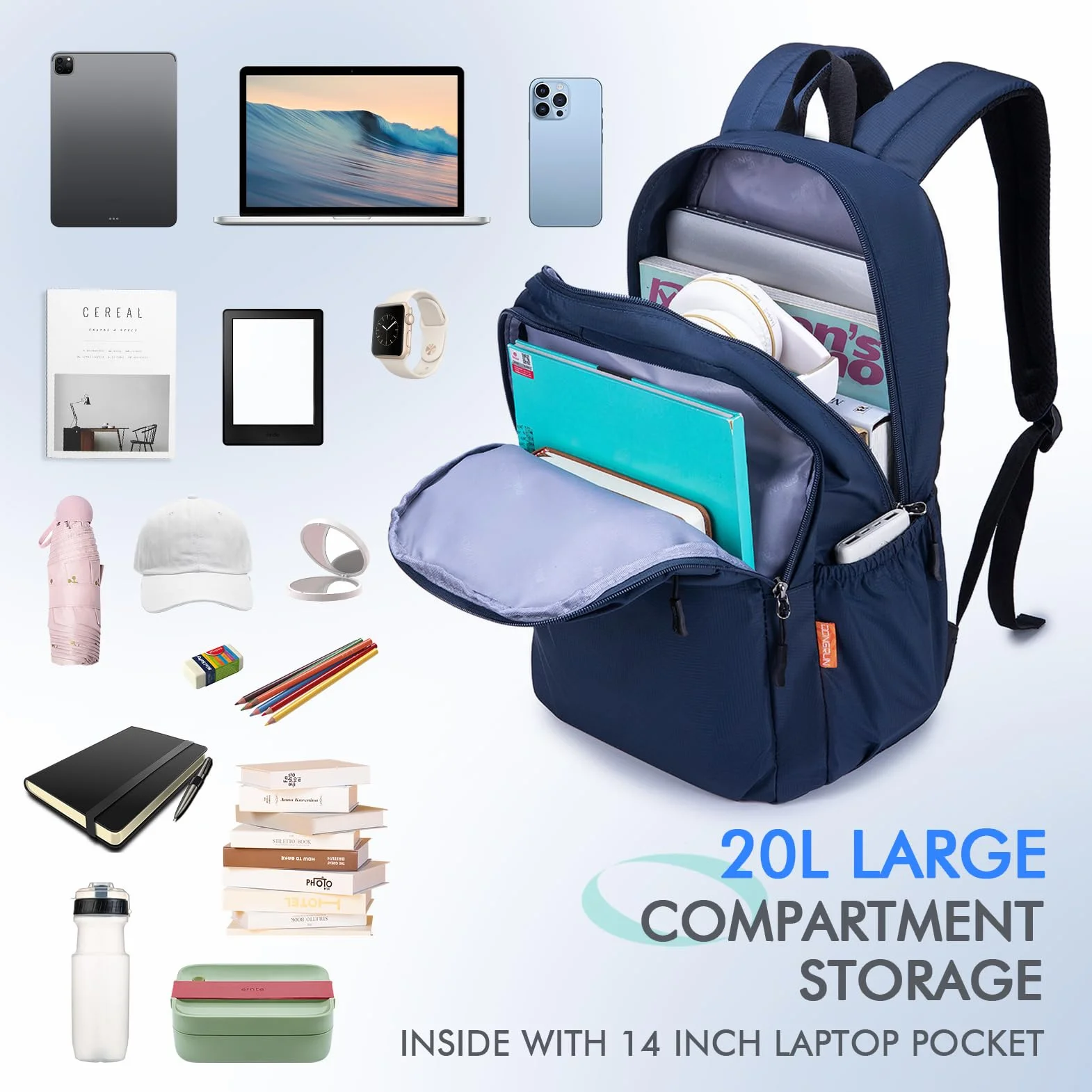 BAGZY Air Tat Plecak Bagaż podręczny 40x30x15 British Airways Plecak Mały plecak plecak 40 30 30 15 Bag Wodoodporny kabin Niebieski