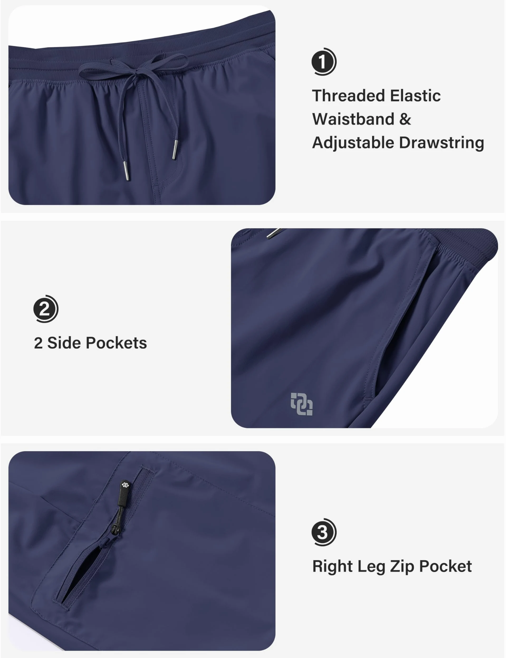 MoFiz Spodenki outdoorowe, damskie, krótkie spodnie cargo, na lato, lekkie, szybkoschnące, bermudy, z wieloma kieszeniami na zamek błyskawiczny