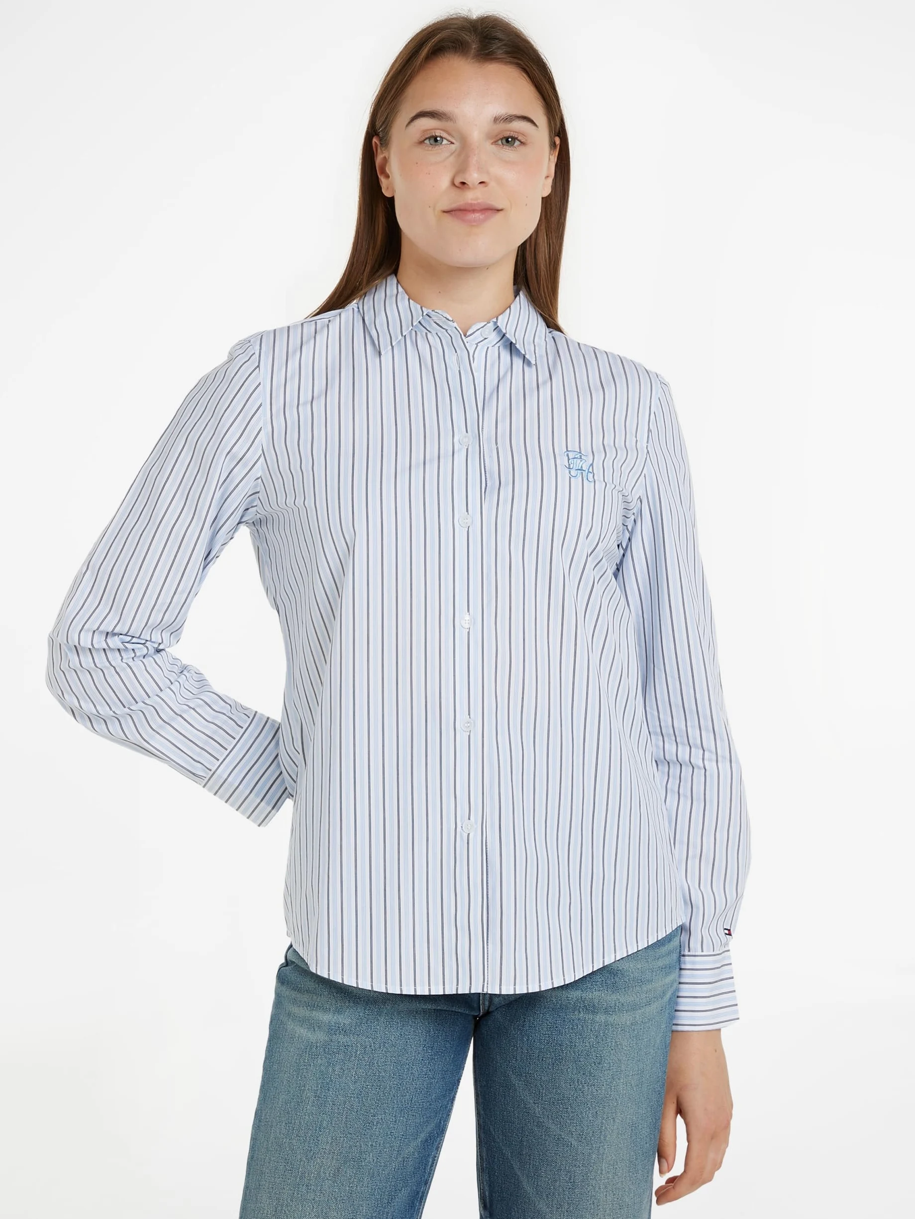 Tommy Hilfiger L Kobiety Regularna koszula w paski