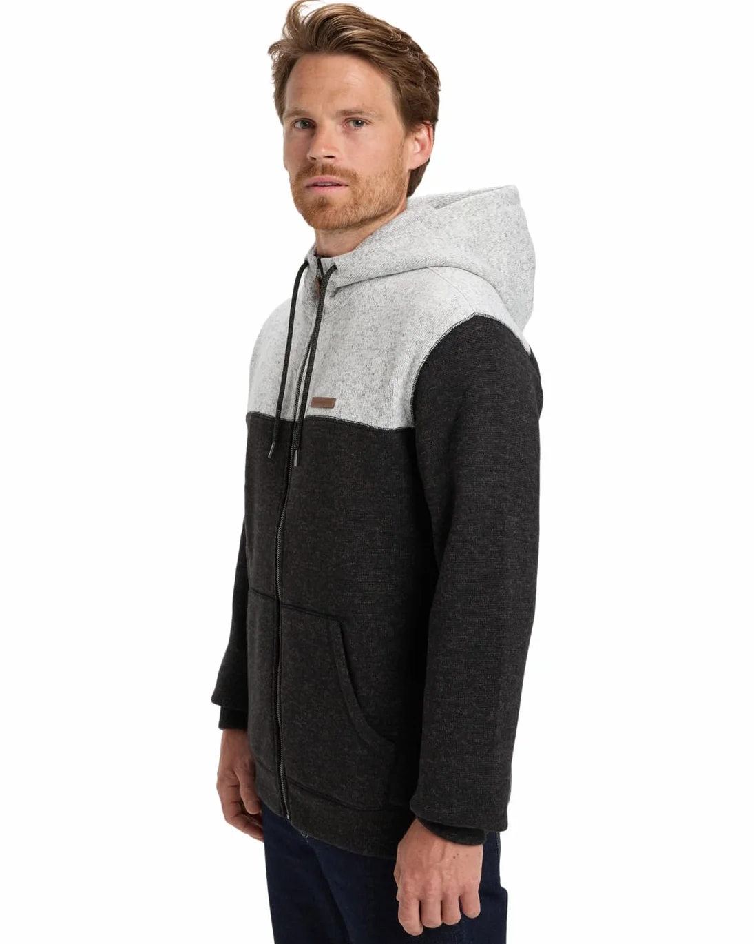 Quiksilver Keller Block Zip Sweter Polarowy Czarny L