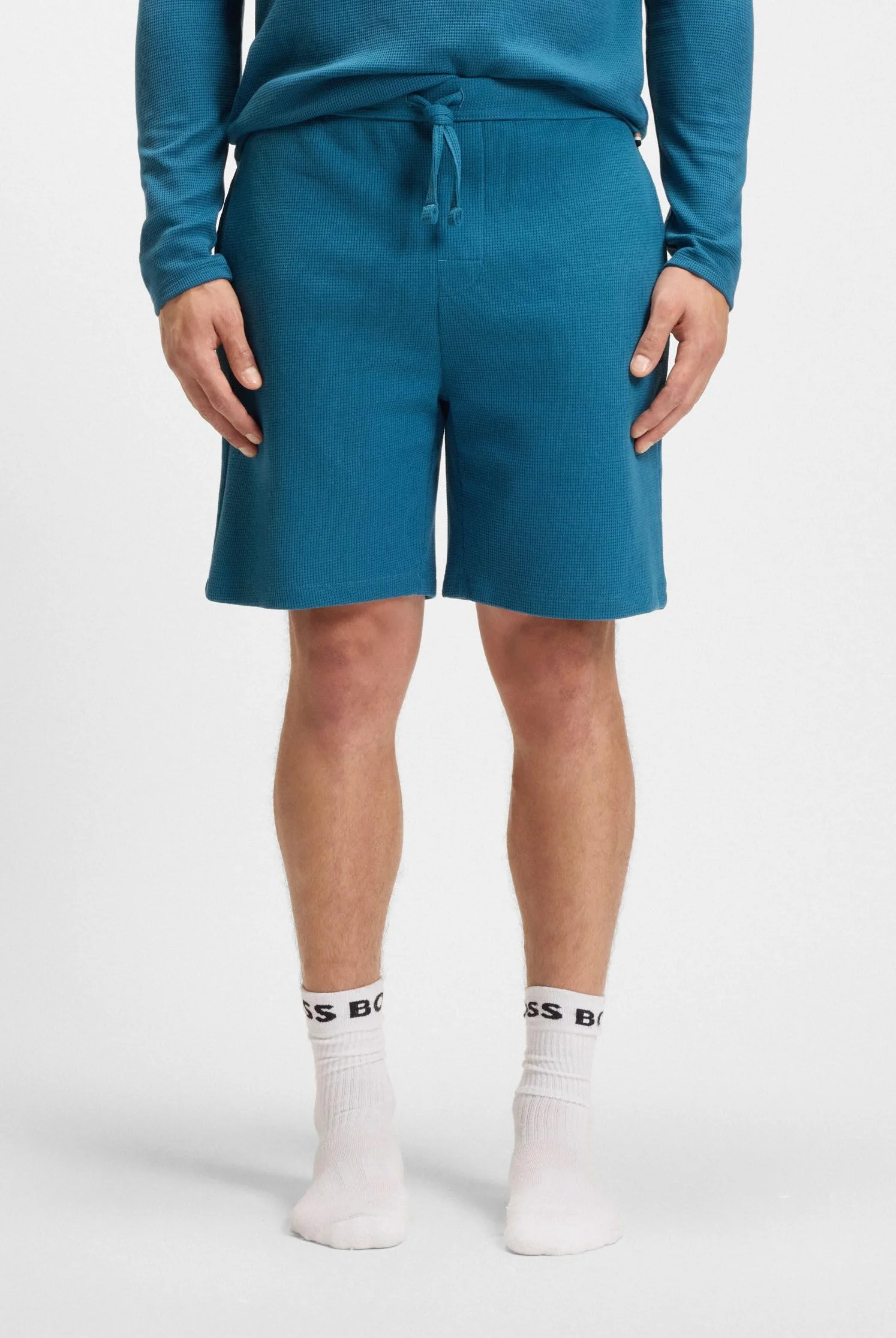 BOSS Waffle Shorts 10269584 01 - Shorty Mężczyźni