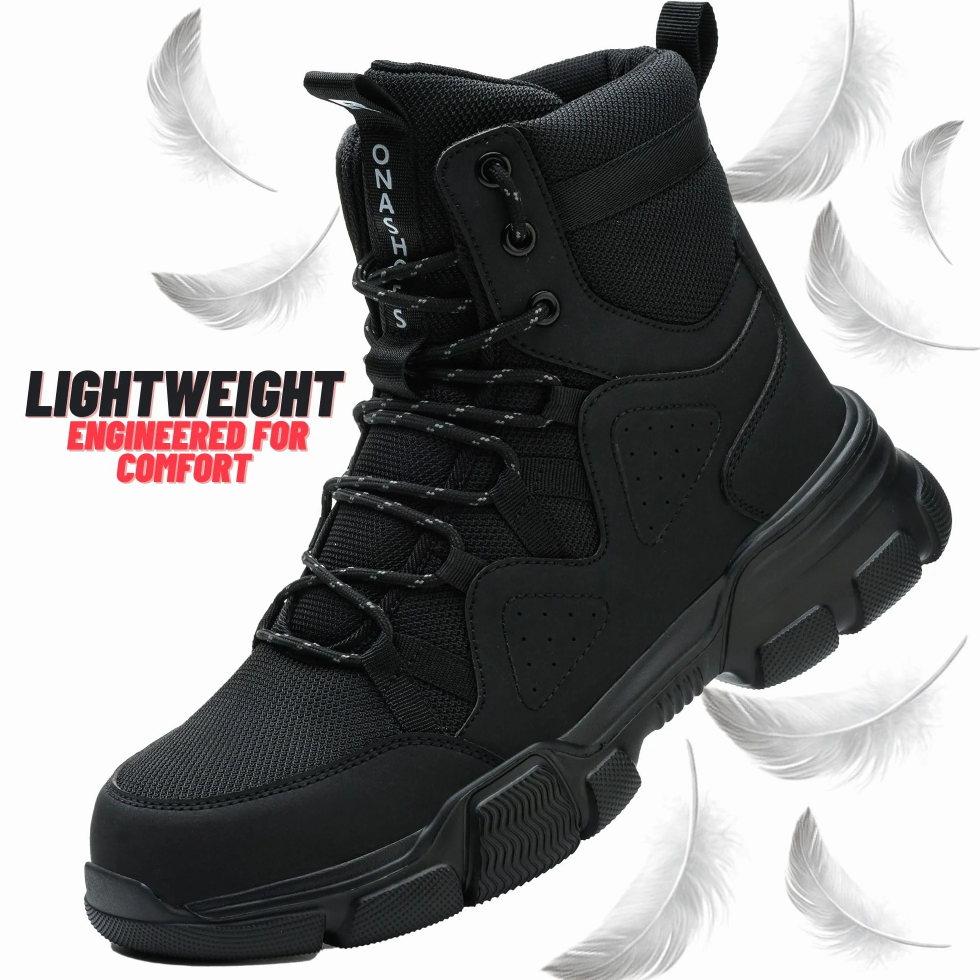 Rona Shoes Obuwie ochronne, buty robocze, stalowe noski, buty robocze, trampki, wygodne, sportowe, lekkie, dla mężczyzn i kobiet