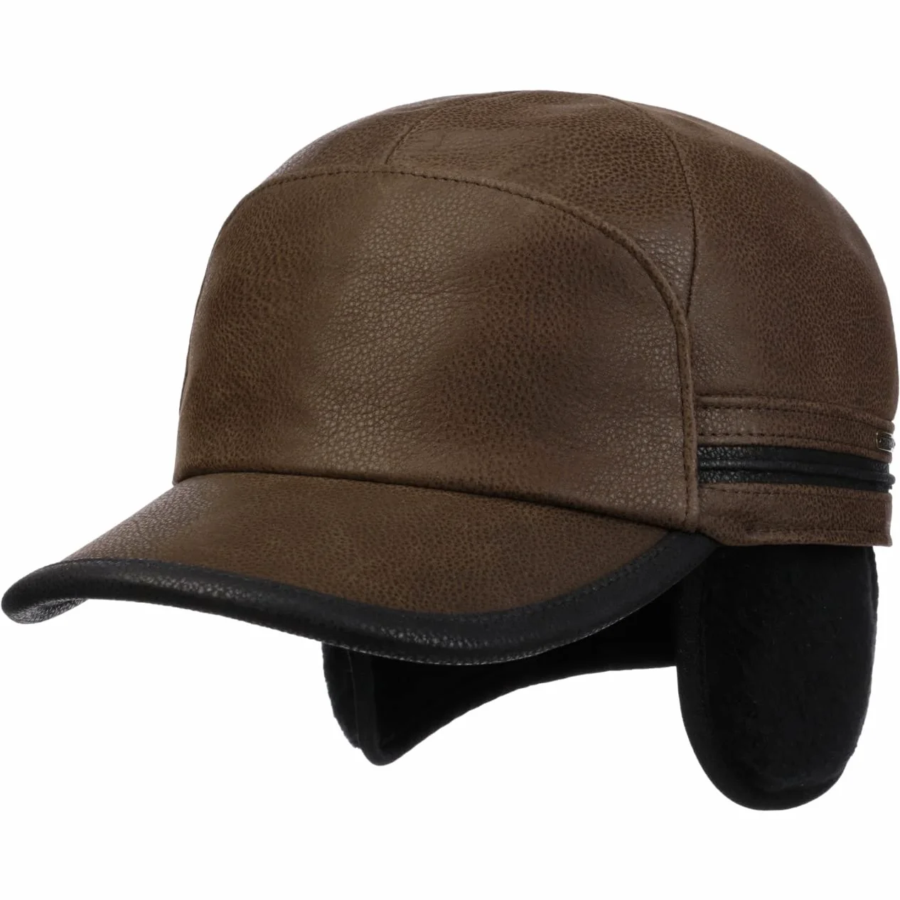 Stetson Byers Leather CapMężczyźni - czapka z daszkiem na zime ear flap cap baseball Zamknięte tyłu, daszkiem, nausznikami, podszewką Zima jesień-zima