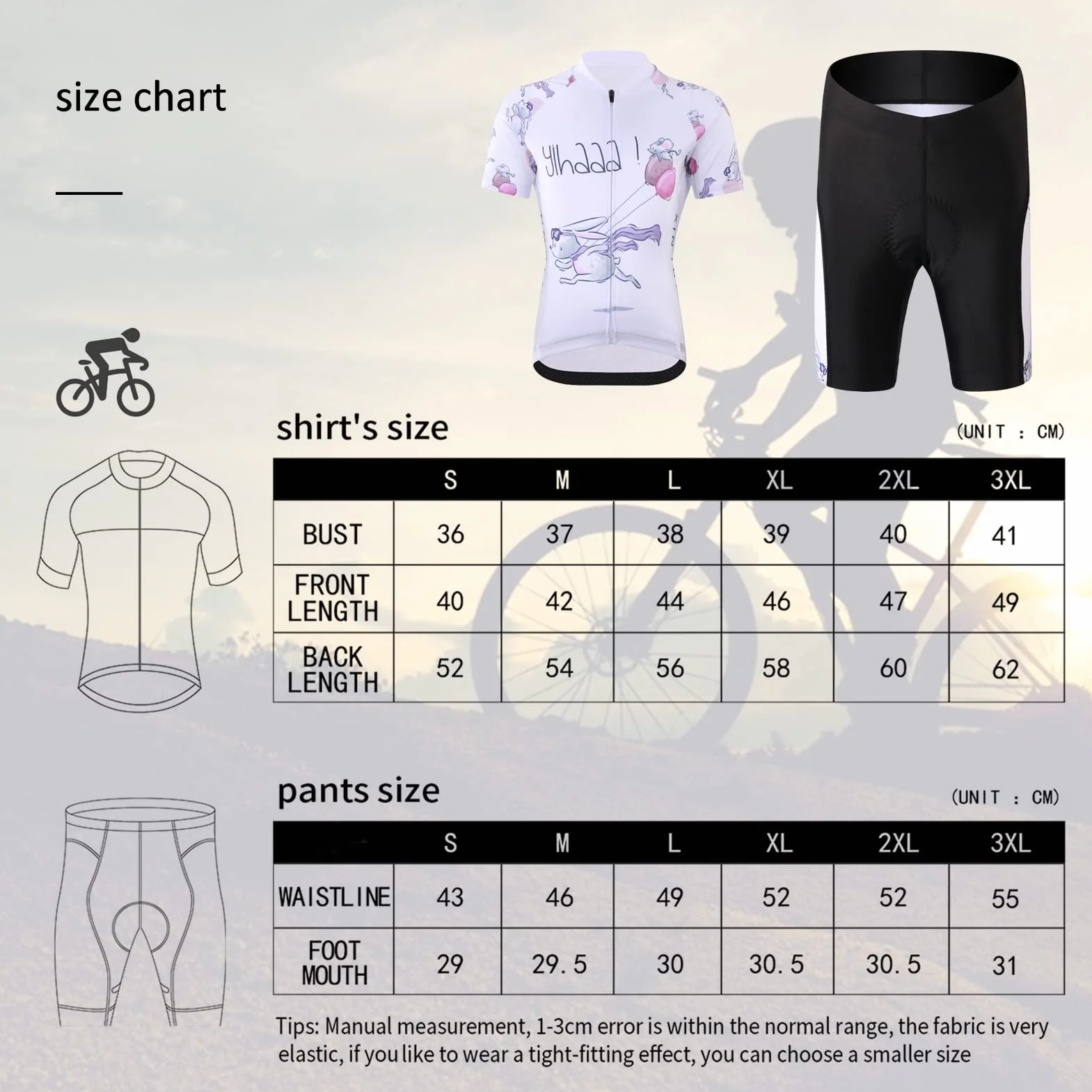Koszulka rowerowa dla dzieci, chłopców, z kieszenią, elastyczna koszulka rowerowa + wyściełane szorty, oddychający kombinezon rowerowy
