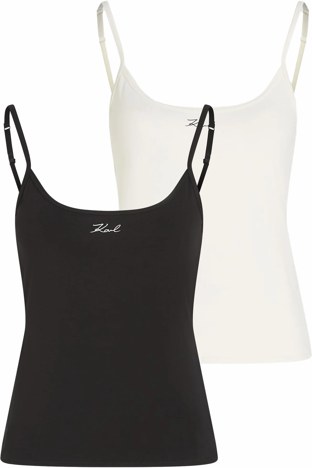KARL LAGERFELD B.V Signature Cami Top (2 Pack) Koszula Kobiety