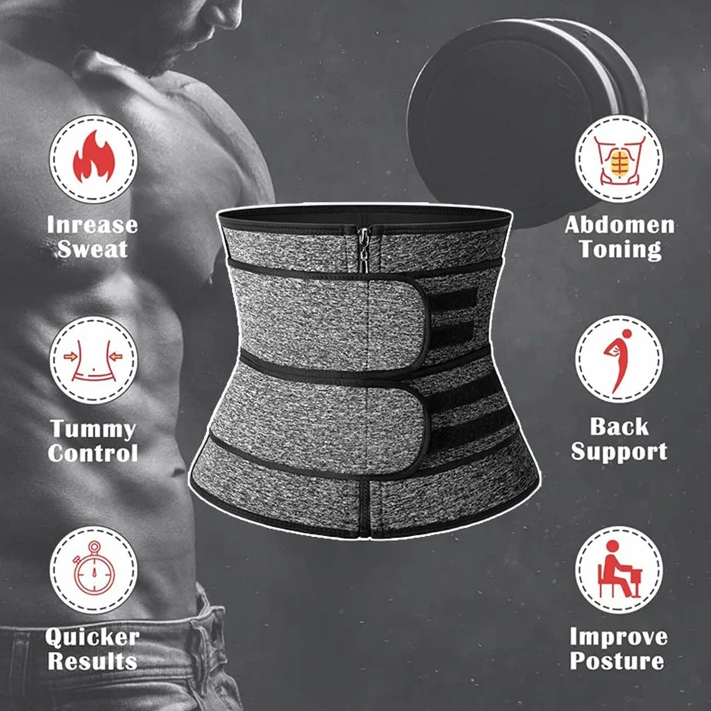 Męski trener talii Shaper podparcie pleców wyszczuplający pas lędźwiowy gorset Gym segregator brzucha