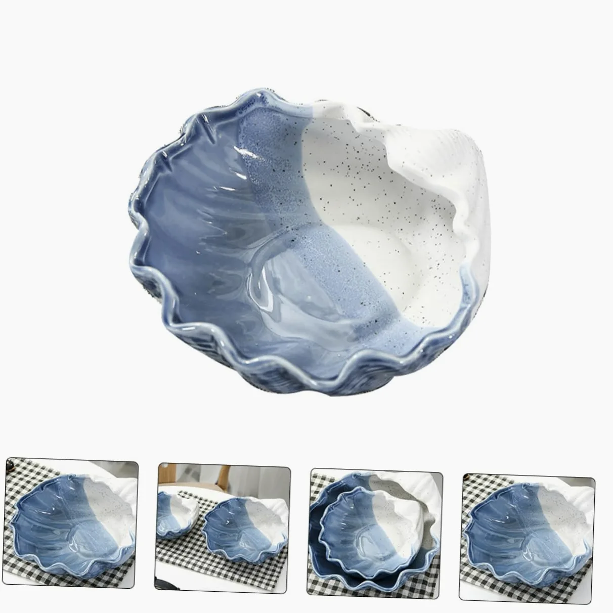 3 szt. Taca na biżuterię Ozdobna muszla Miska do serwowania Ceramiczny uchwyt na przybory kuchenne Dekoracje na stół Organizer na kosmetyki Talerze na przystawki Kobiecy pojemnik na biżuterię Miska de