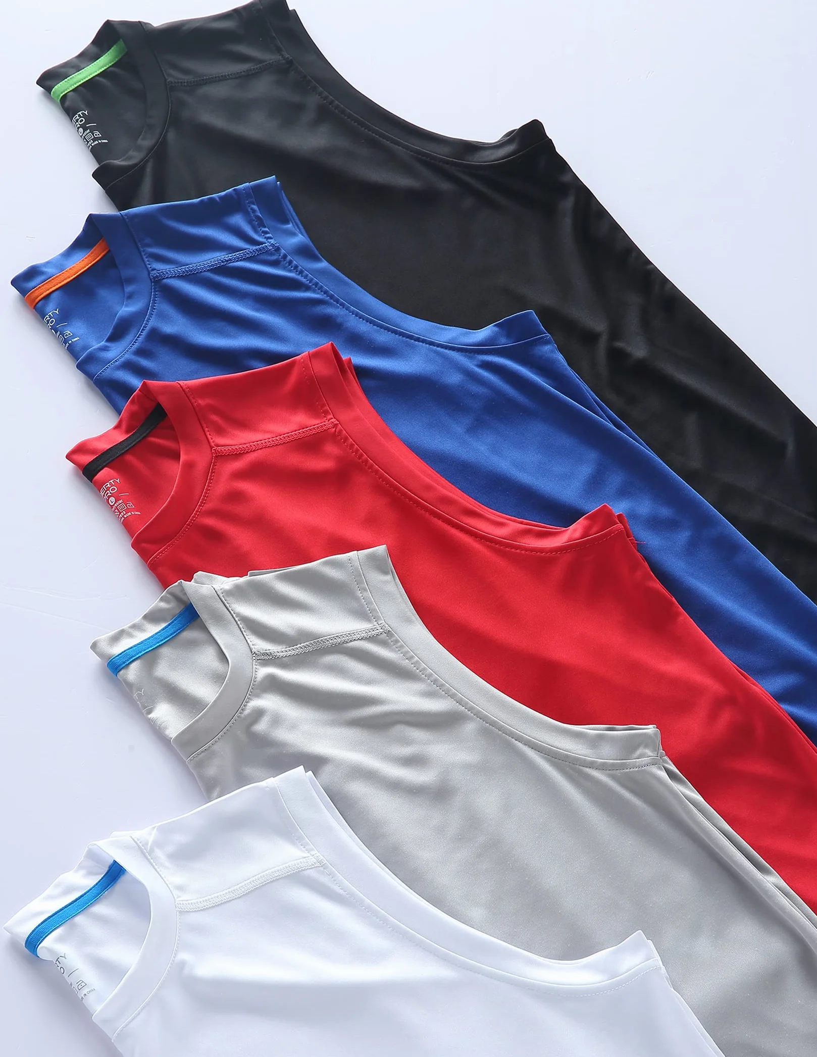 Liberty Imports Men's Stretch Cool Dry Muscle Tank Tops Athletic Sleeveless Workout Shirts Pack of 5 X-Large
