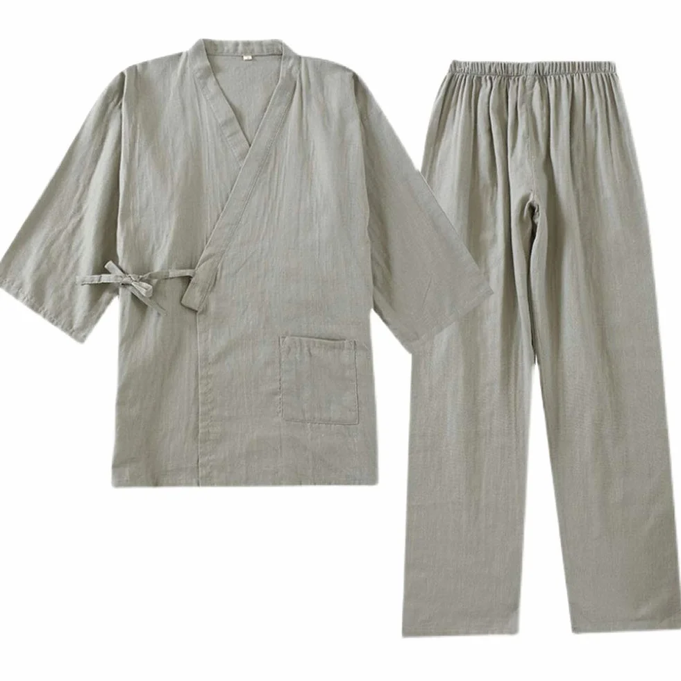 Bawełniane kimono Hanfu męskie plus size odzież zen
