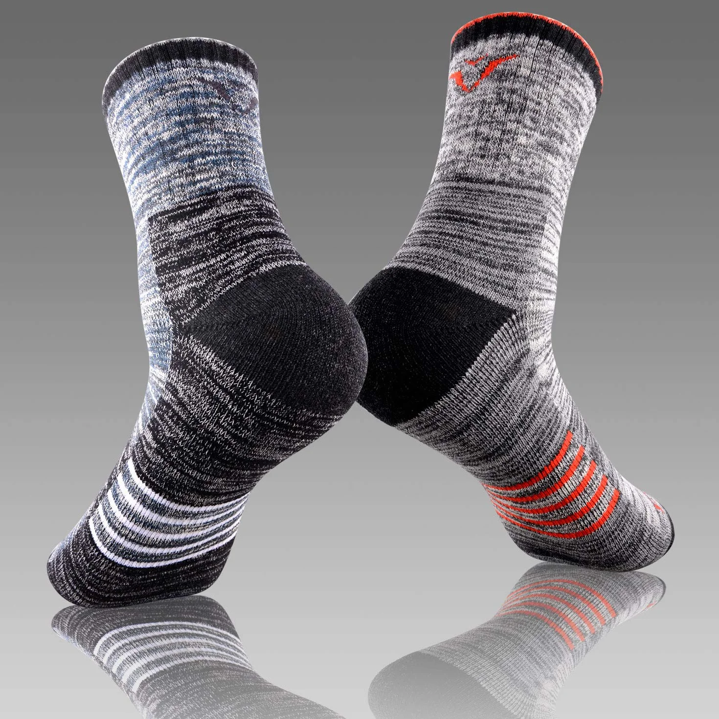 FEIDEER Męskie skarpety trekkingowe, wielopak, Wicking Cushioned Outdoor Recreation Crew Socks