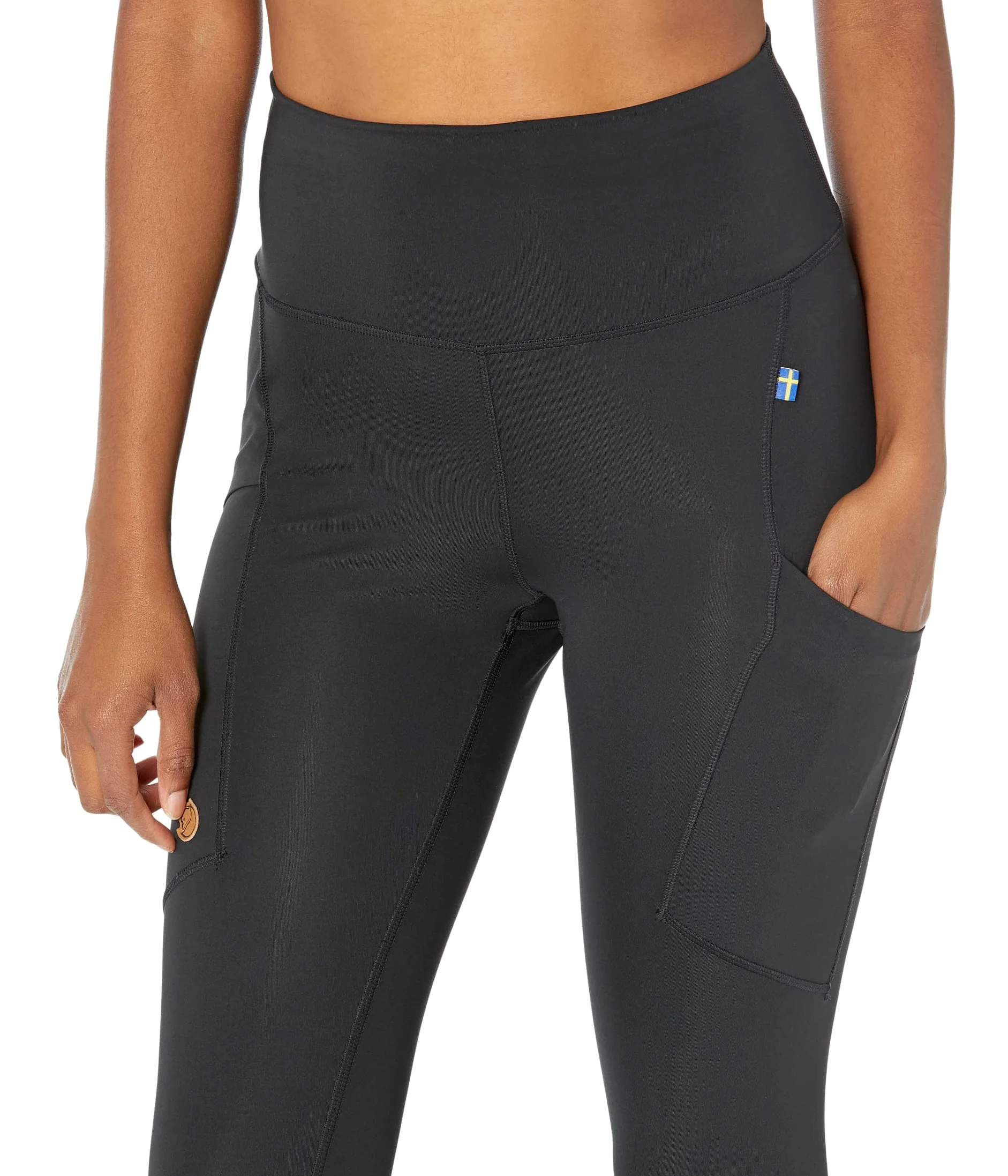Fjällräven Abisko Tights W rajstopy, czarne, XL damskie
