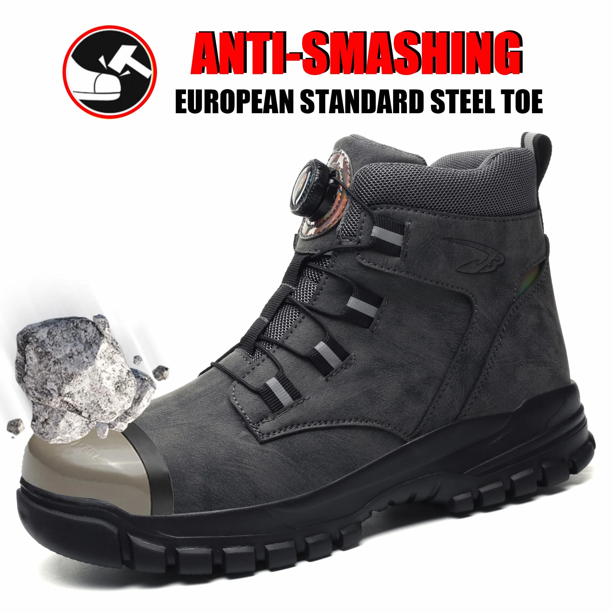 Buty ochronne Mężczyźni Kobiety Wodoodporne Lekkie Buty robocze ze stalowymi noskami Antypoślizgowe buty ochronne 37-46 EU