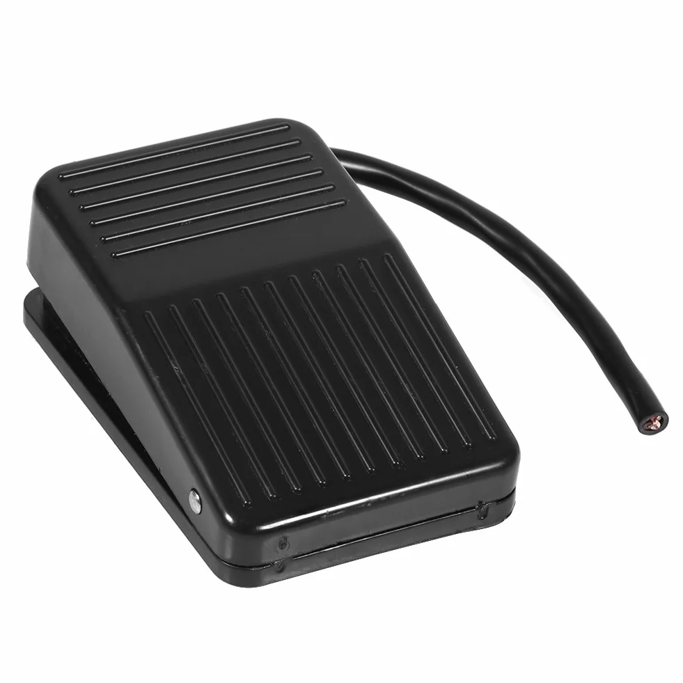 Przełącznik pedału nożnego, 220 V / 380 V, elektryczne sterowanie, wyłącznik sieciowy, mechaniczny z kablem 10 cm