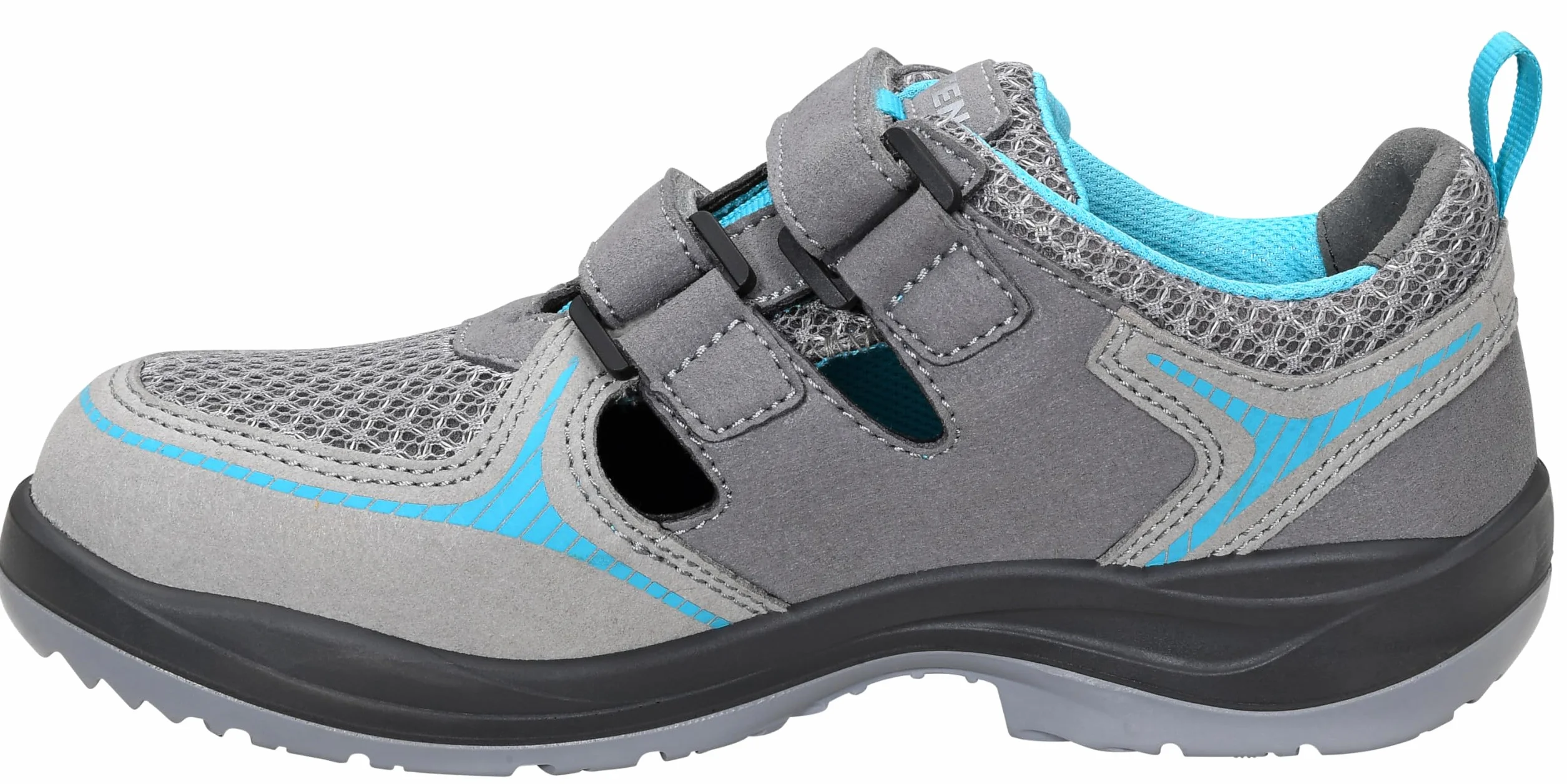 ELTEN Kobiety Elten Sicherheitsschuhe Mila Aqua Easy Esd S1, Damen, Sportlich, Leicht, Grau/Aqua, Stahlkappe, Klettverschlussbuty ochronne