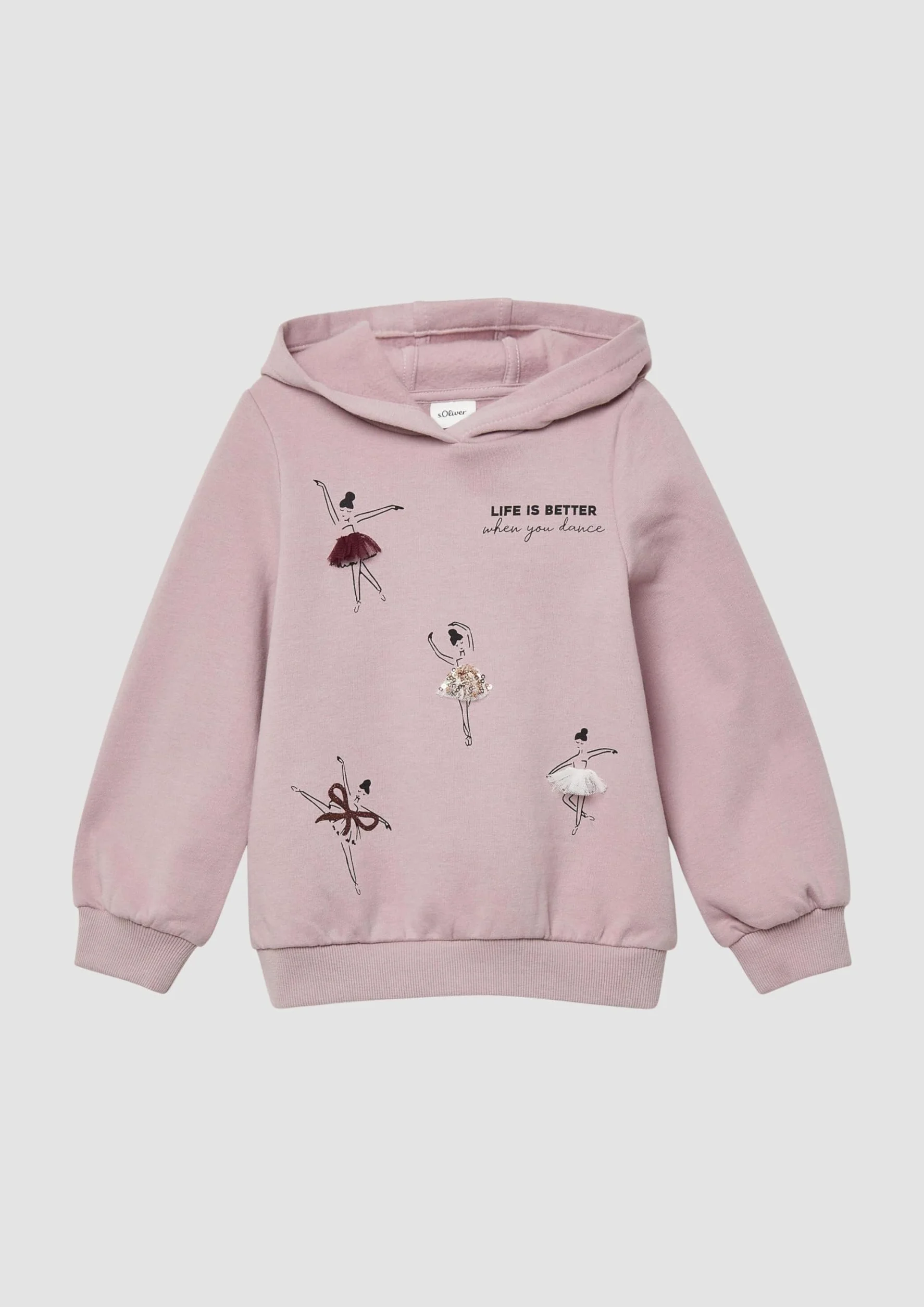 s.Oliver Bluza z kapturem i cekinami Dziewczynki 2173269