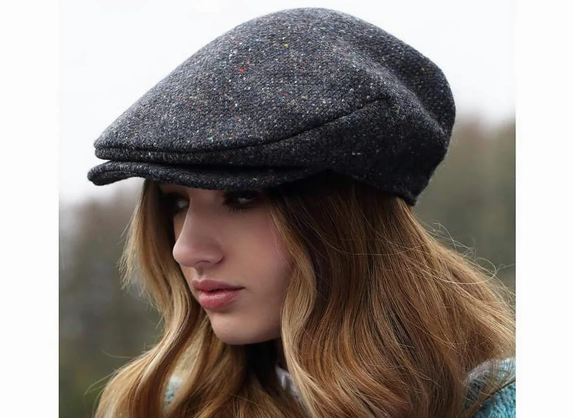 Hanna Hats Męska czapka Donegal Tweed vintage