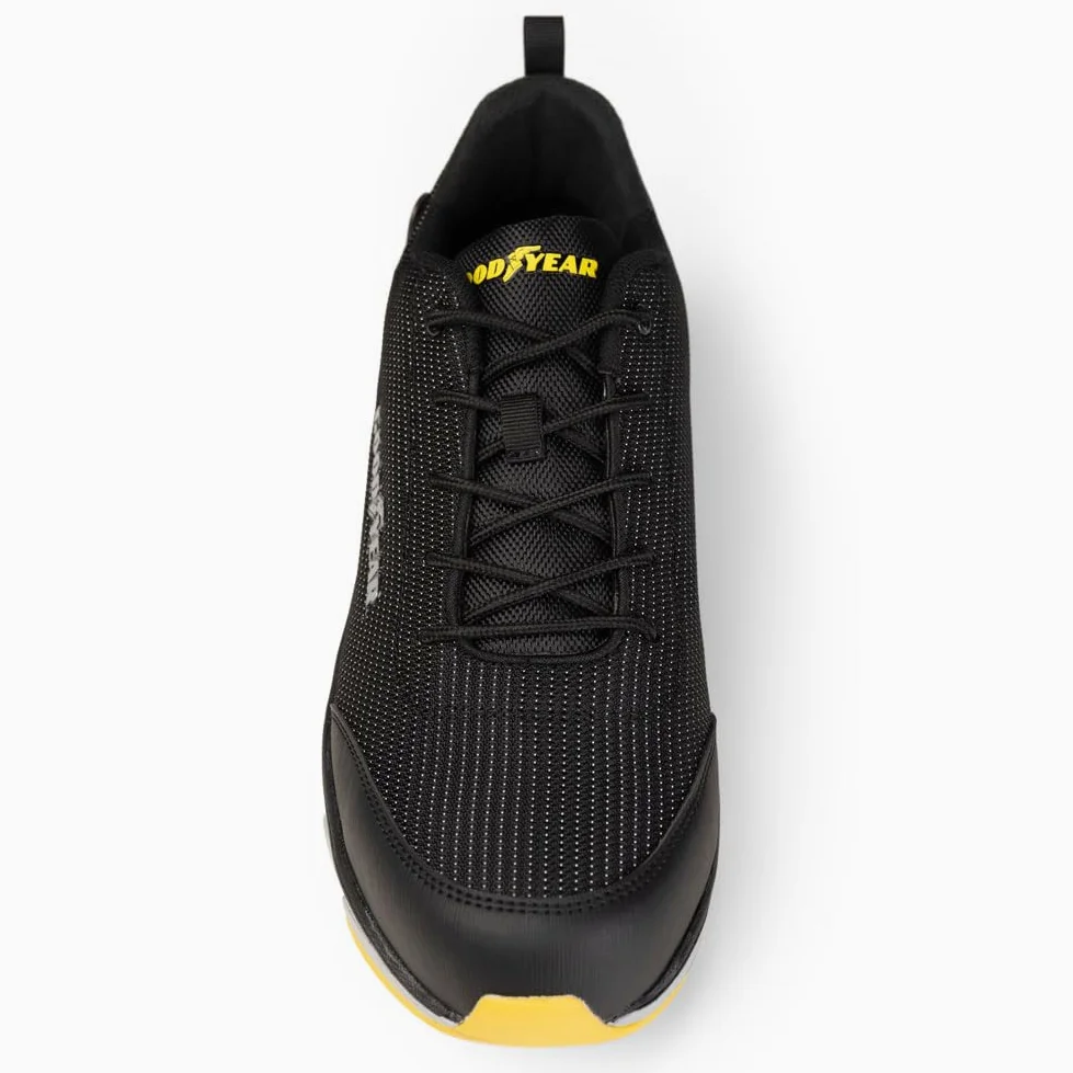 Goodyear S1P//HRO męski trener palców i podeszwy środkowej, bez metalu, z materiału kompozytowego, czarny pomarańczowy, 44 EU