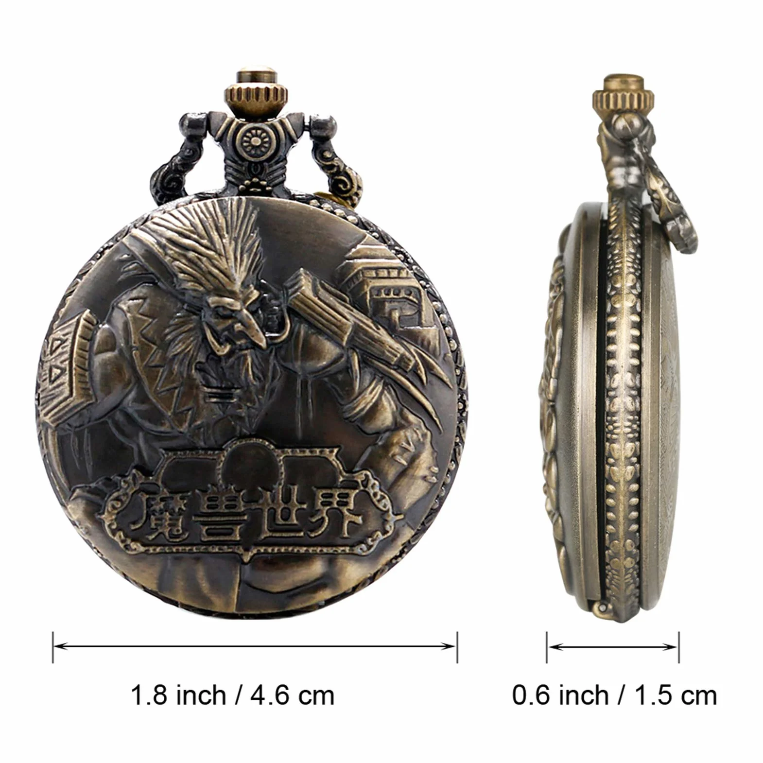 Męski zegarek kieszonkowy Vintage brąz Steampunk