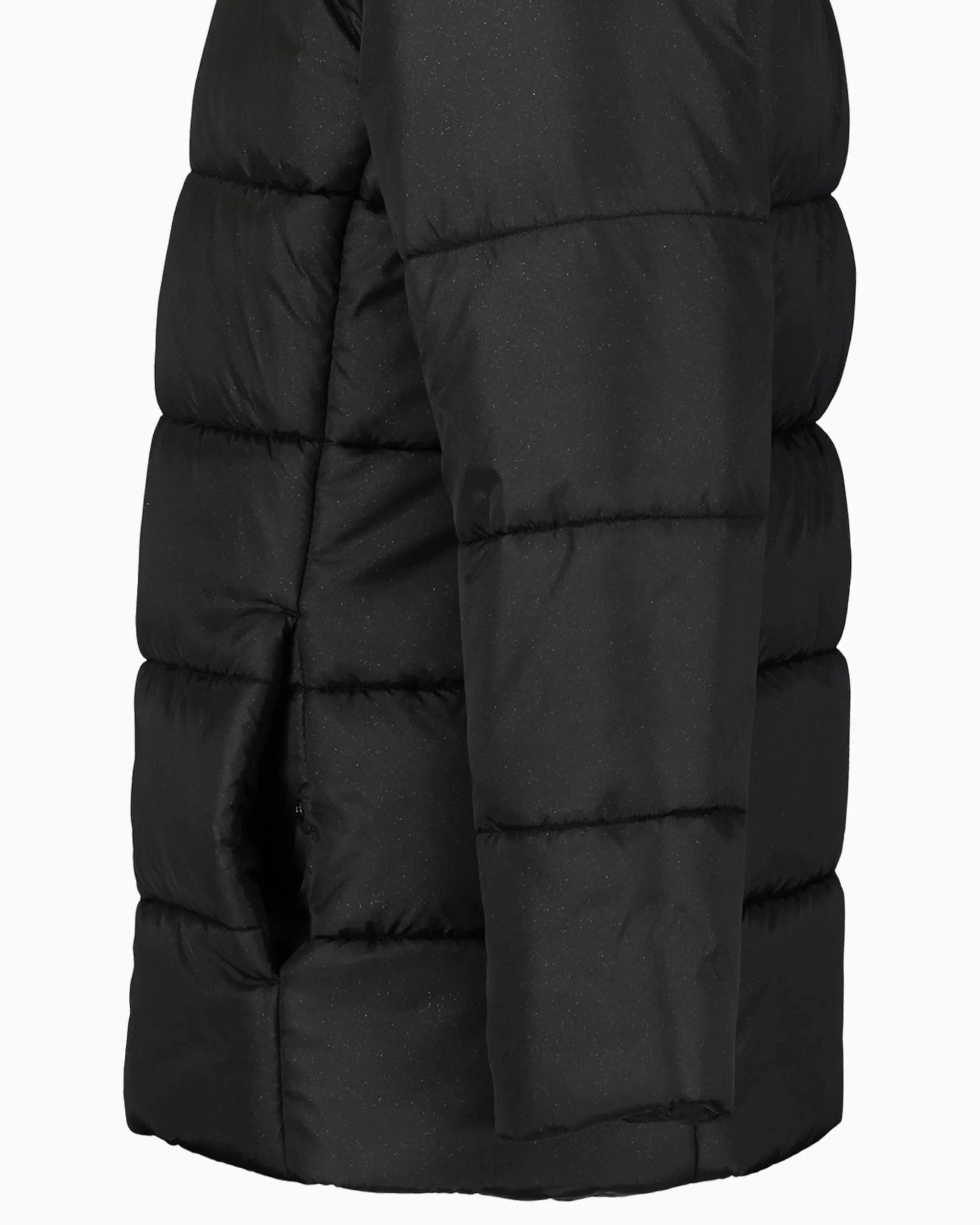 Under Armour Dziewczęca kurtka Parka Willow – najcieplejsza wodoodporna oddychająca kurtka zimowa z podszewką z polaru, pikowana izolacja i kaptur, wiek 6-14 lat, Czarny/złoty, 10-11 Years