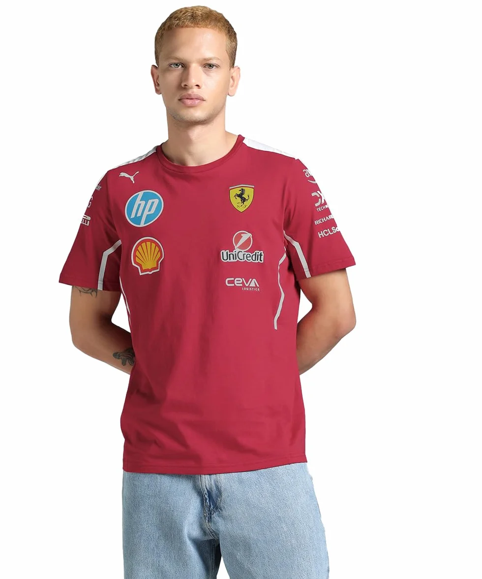 PUMA Koszulka drużynowa Scuderia Ferrari F1 2025 czerwona