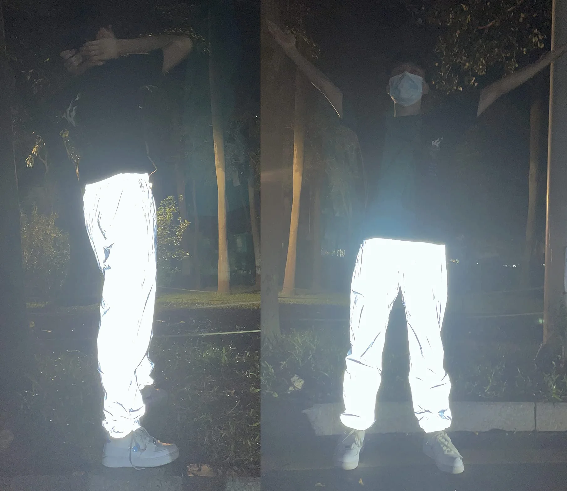 NewL Spodnie odblaskowe męskie bieganie taniec kolarstwo fluorescencyjne spodnie